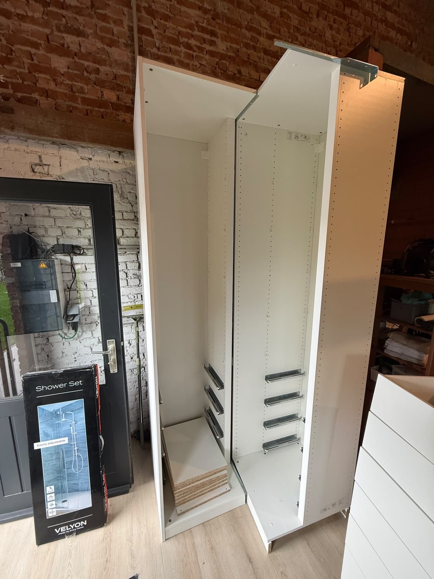 2 PAX HOEK ELEMENTEN corner wardrobe, white