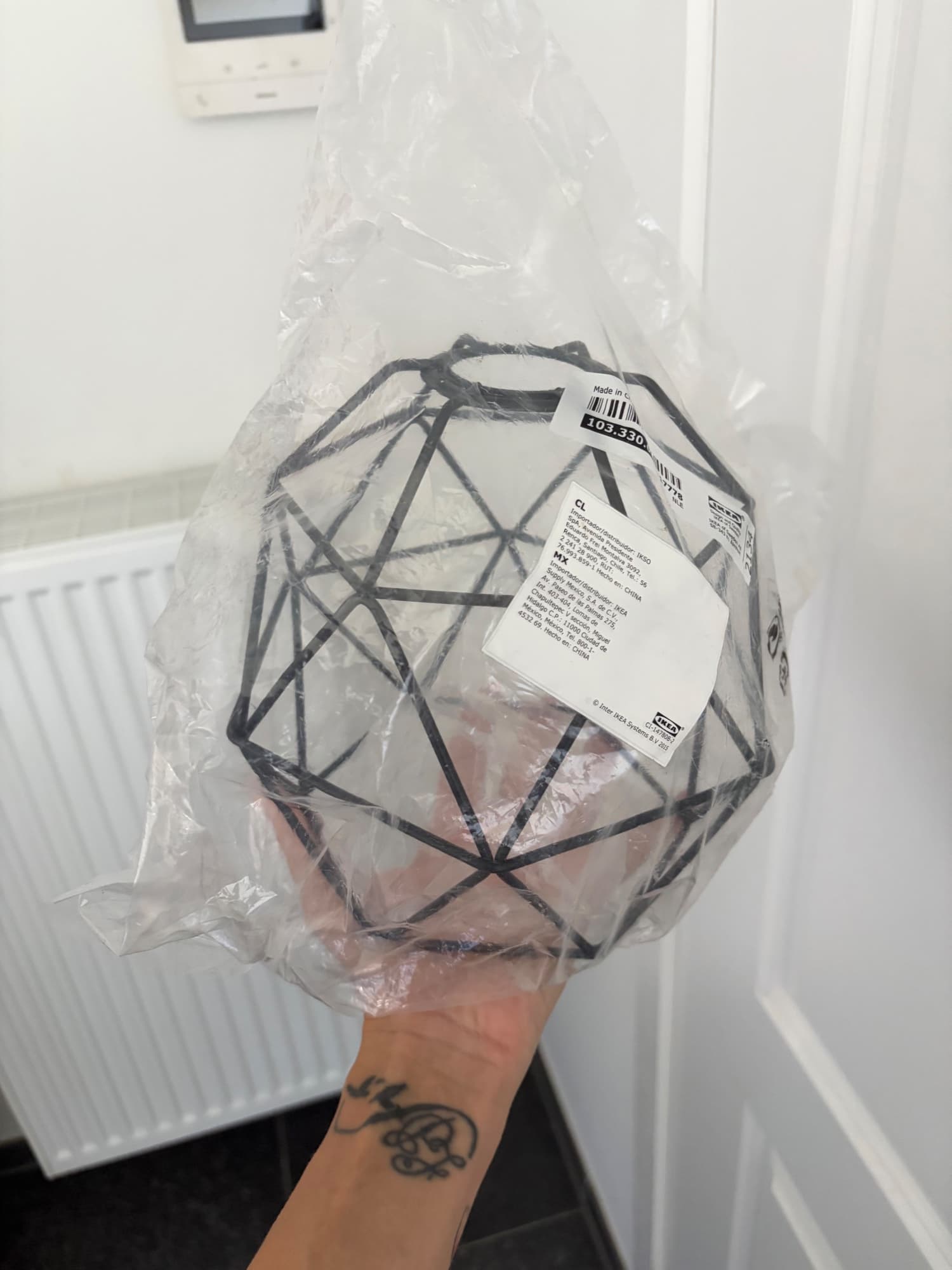 BRUNSTA abat-jour suspension, noir, 20 cm