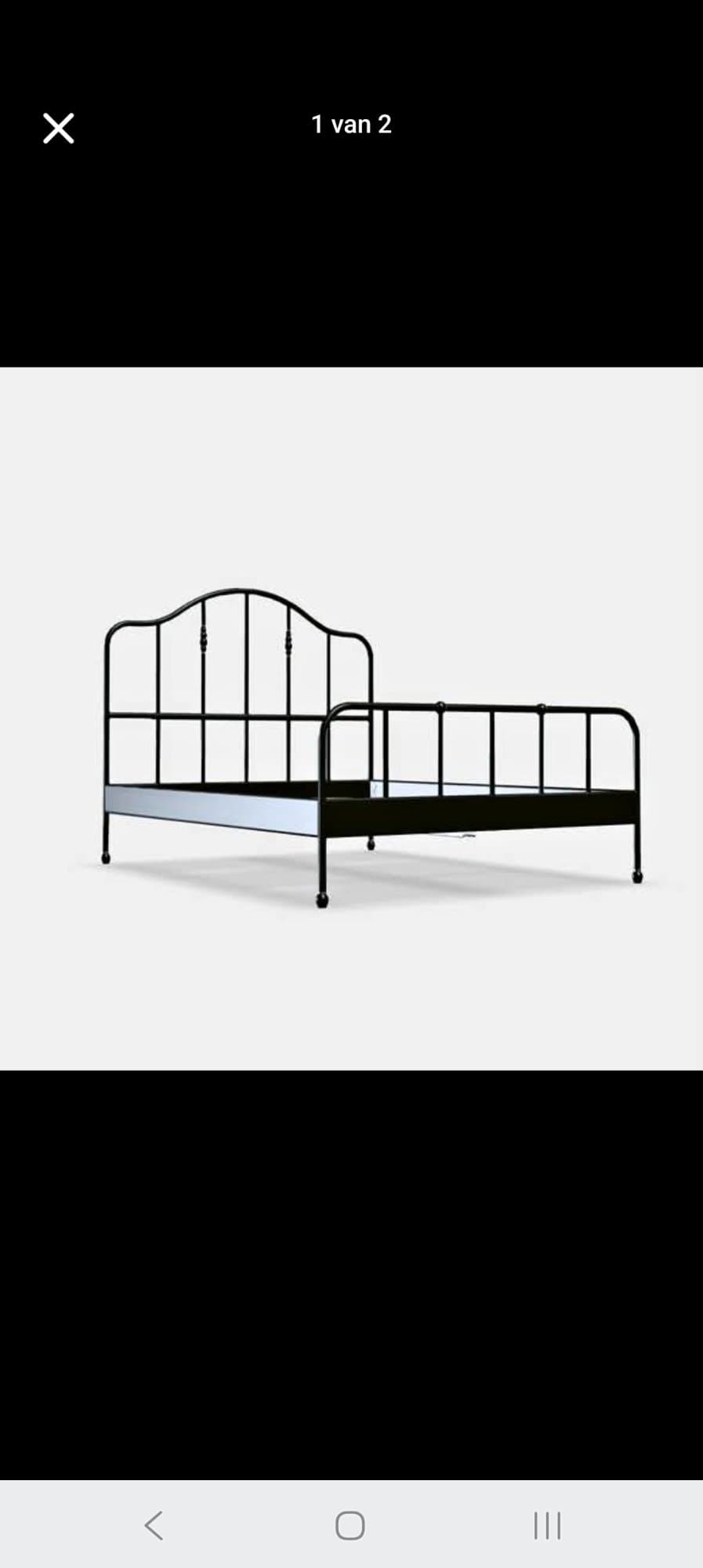 SAGSTUA bedframe, zwart