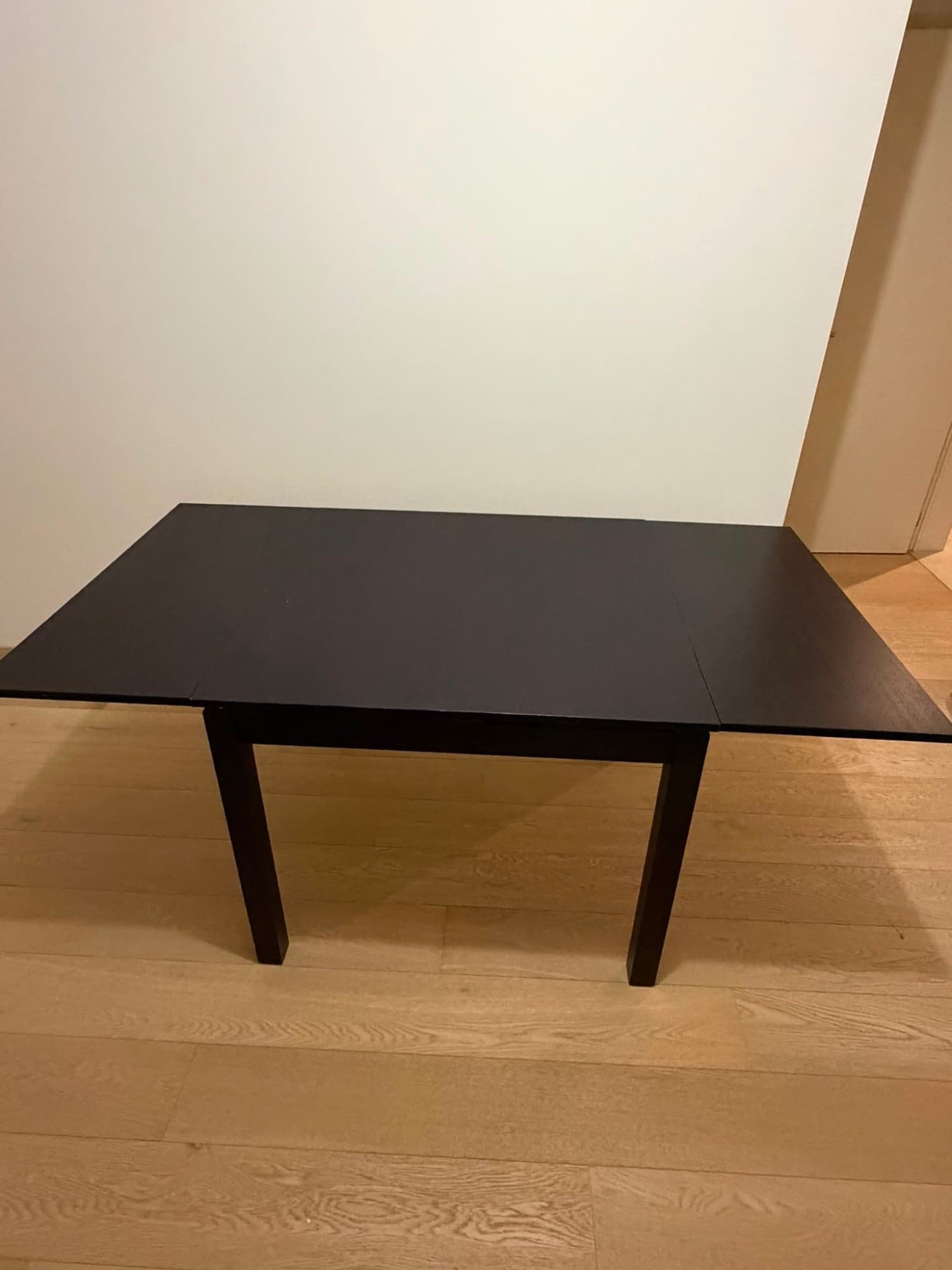 BJURSTA table extensible, brun noir