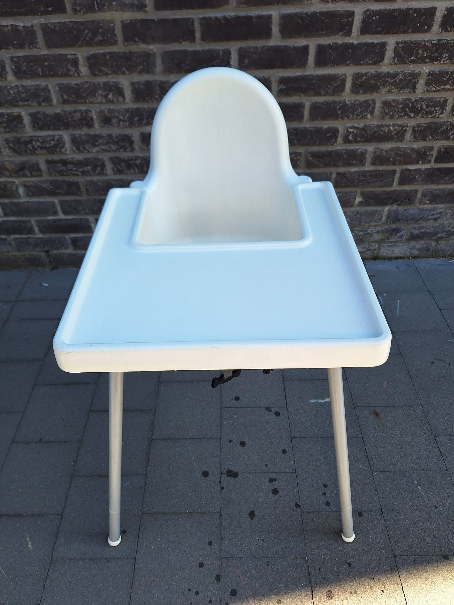 ANTILOP structure chaise haute+tablette, blanc/blanc