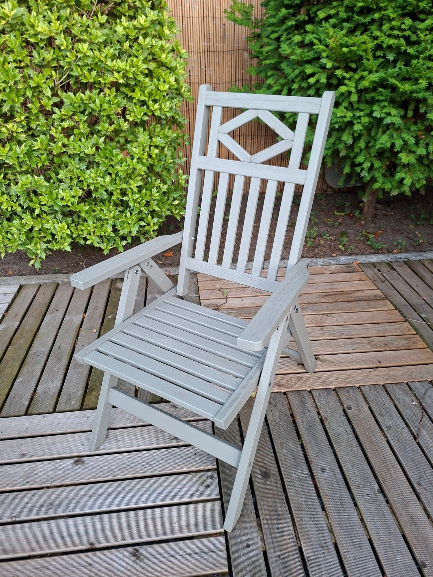 BONDHOLMEN TUINSTOEL chaise dossier réglable, extérieur, gris