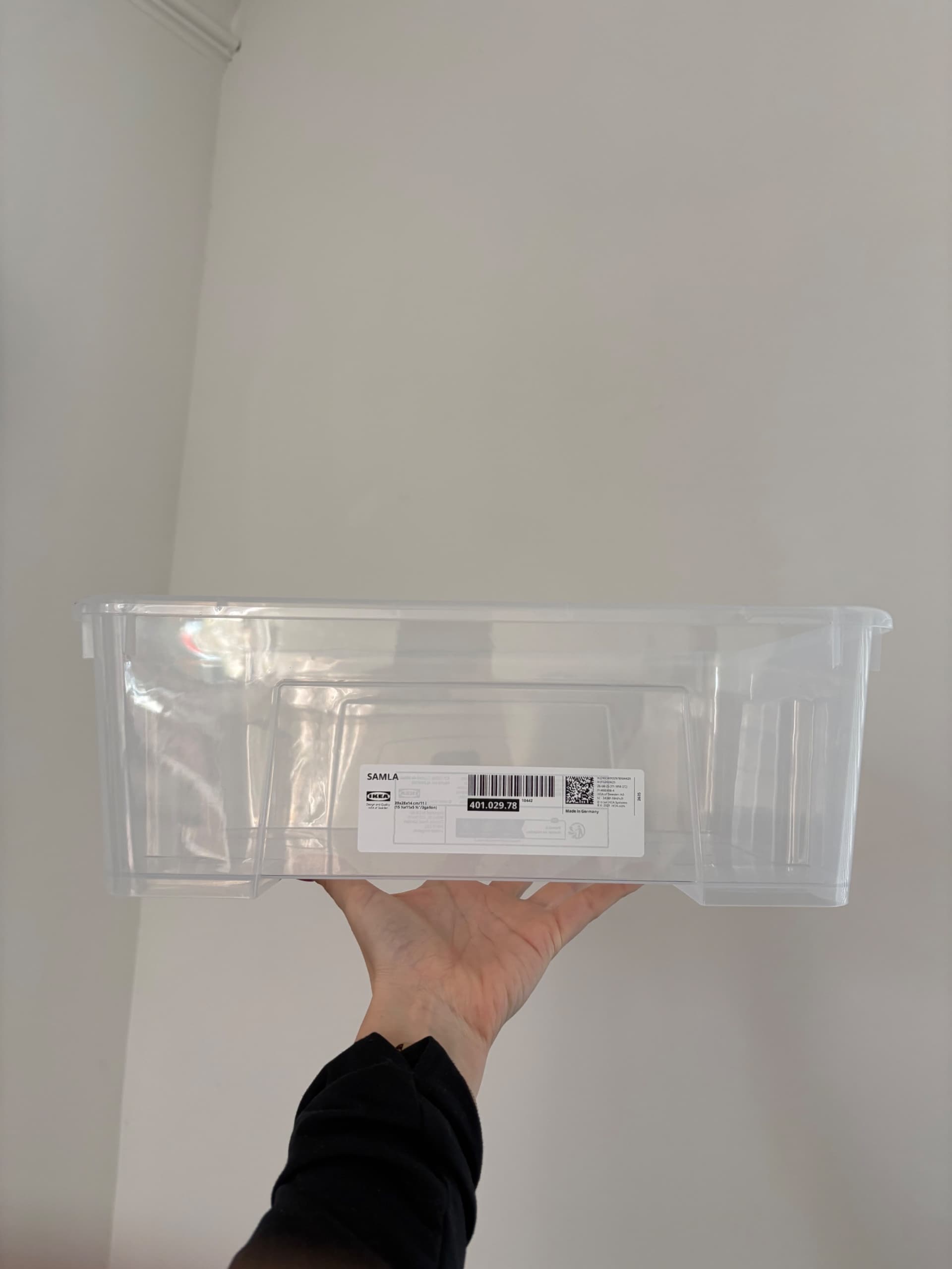 SAMLA 11L bak, transparant, 39x28x14 cm/11 l