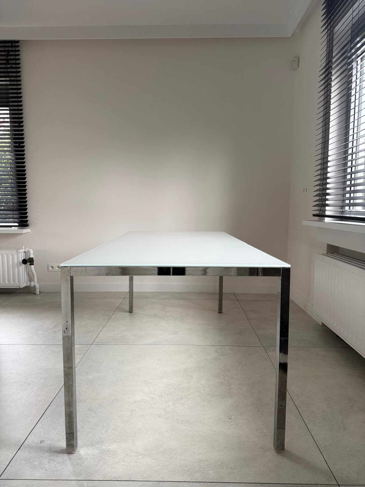 TORSBY tafelblad, glas wit