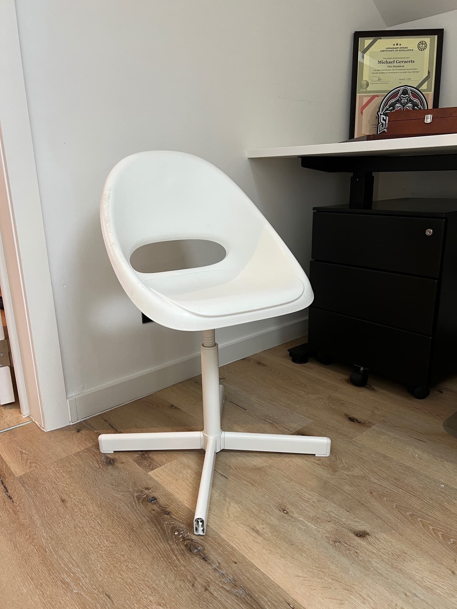 LOBERGET / SIBBEN chaise de bureau enfant, blanc