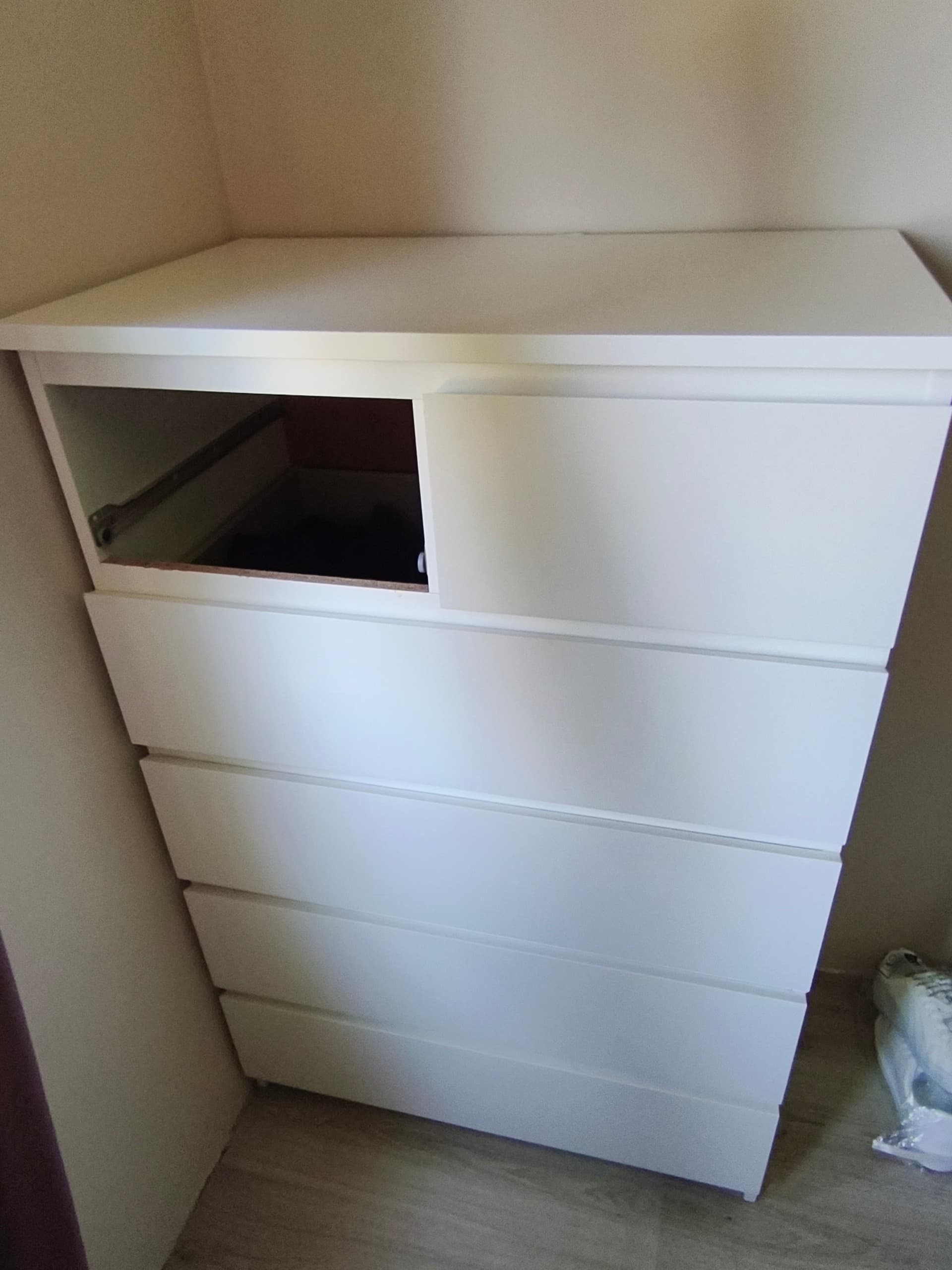 MALM chest of 6 drawers, white, 80x123 cm