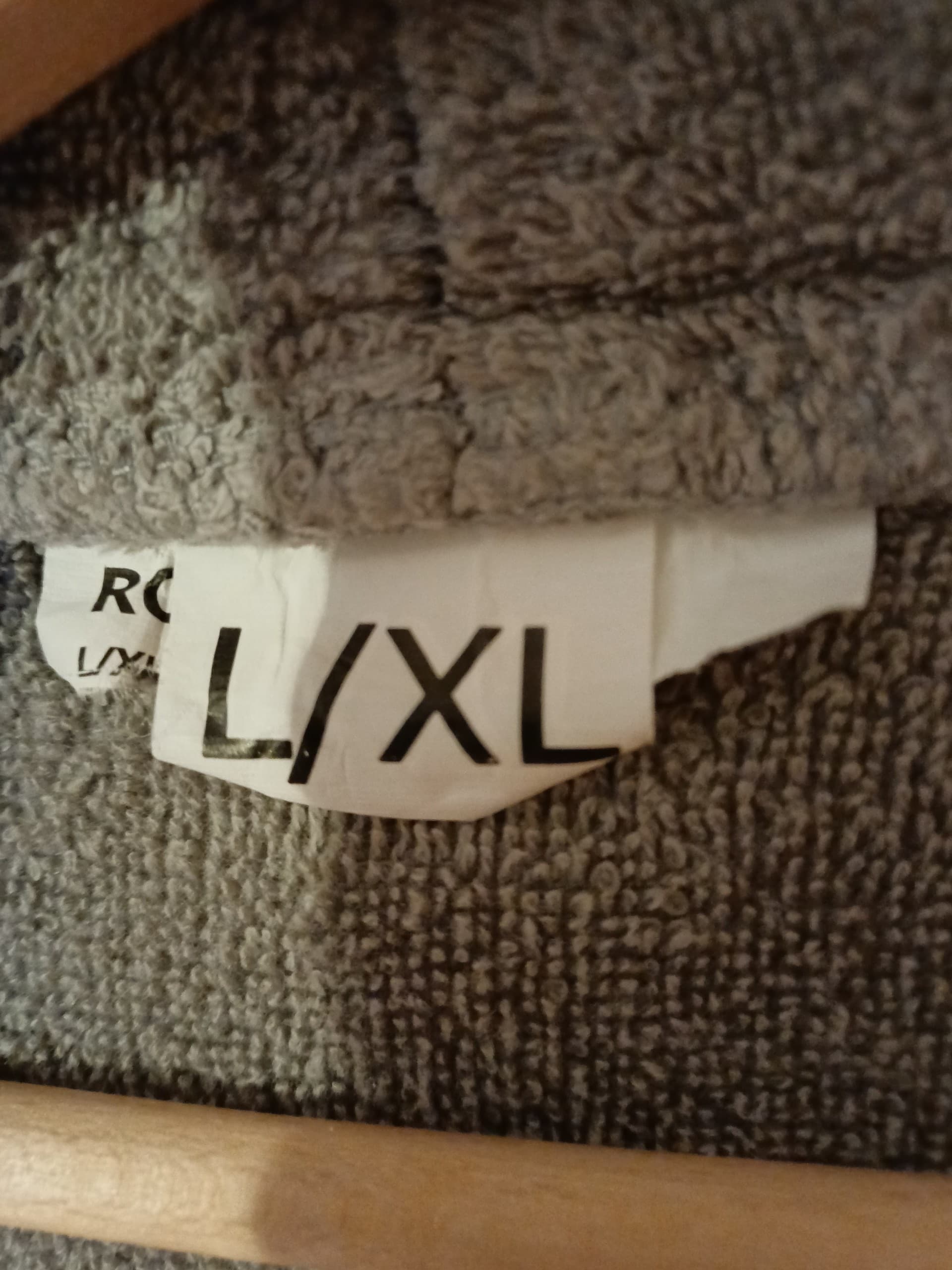 ROCKÅN bath robe, grey, L/XL