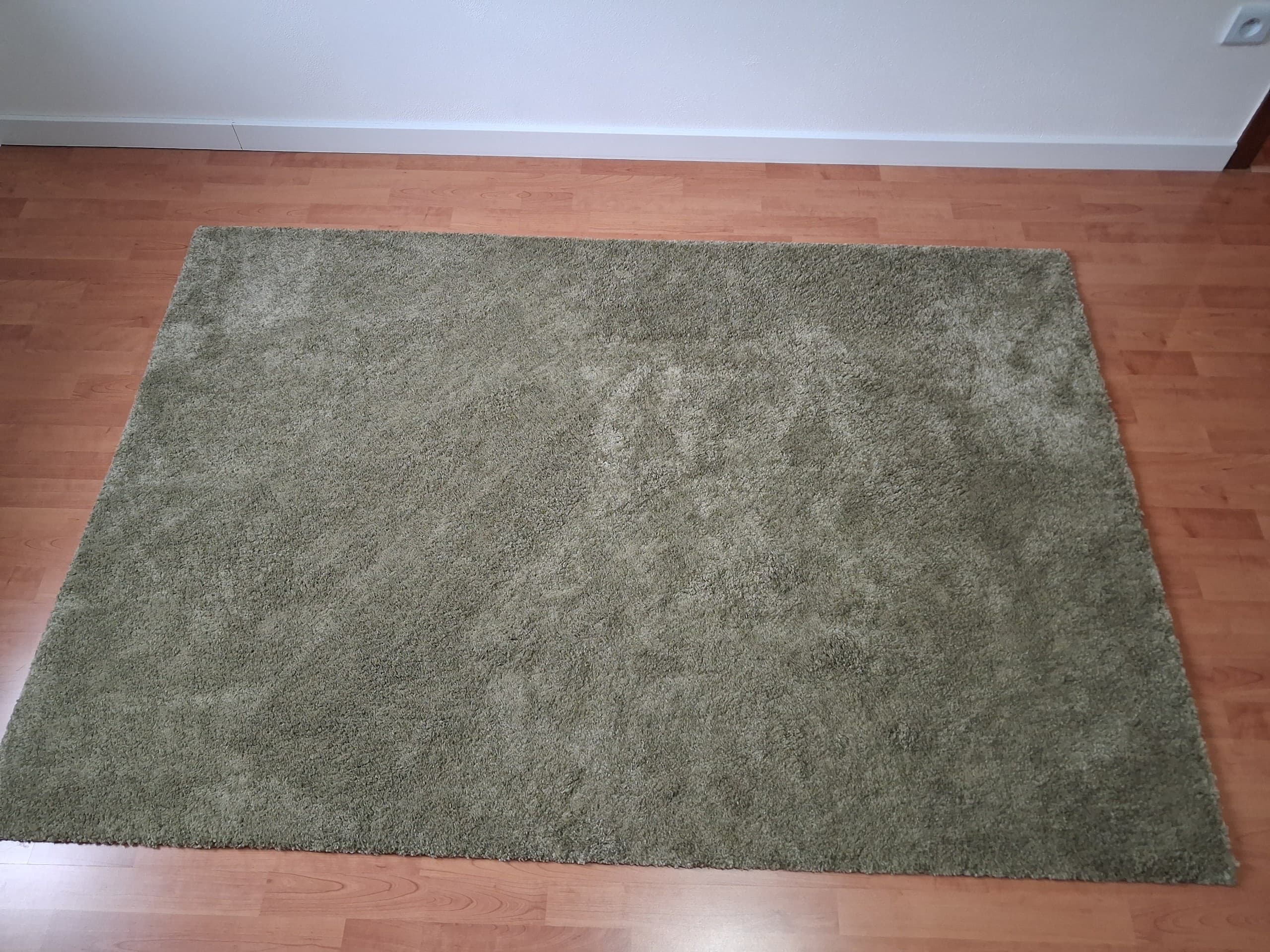 STOENSE vloerkleed, laagpolig, groen, 133x195 cm
