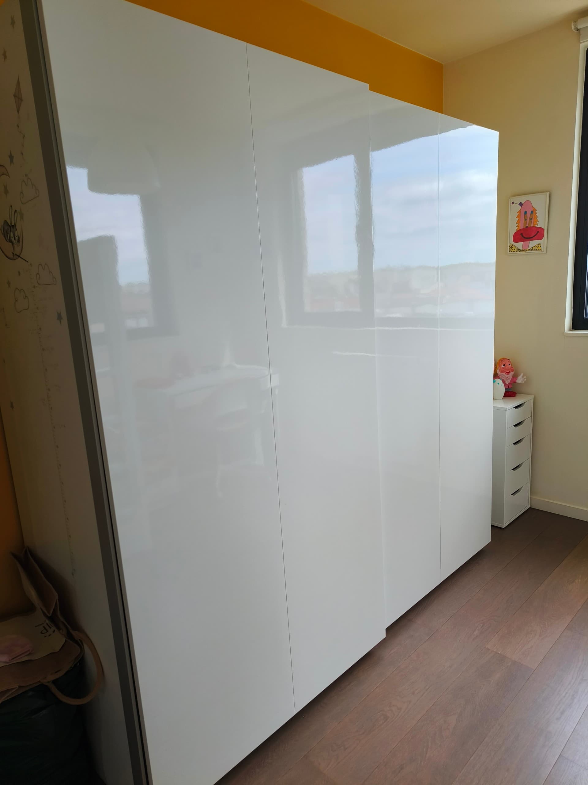 PAX / HASVIK wardrobe, white/white, 200x66x201 cm