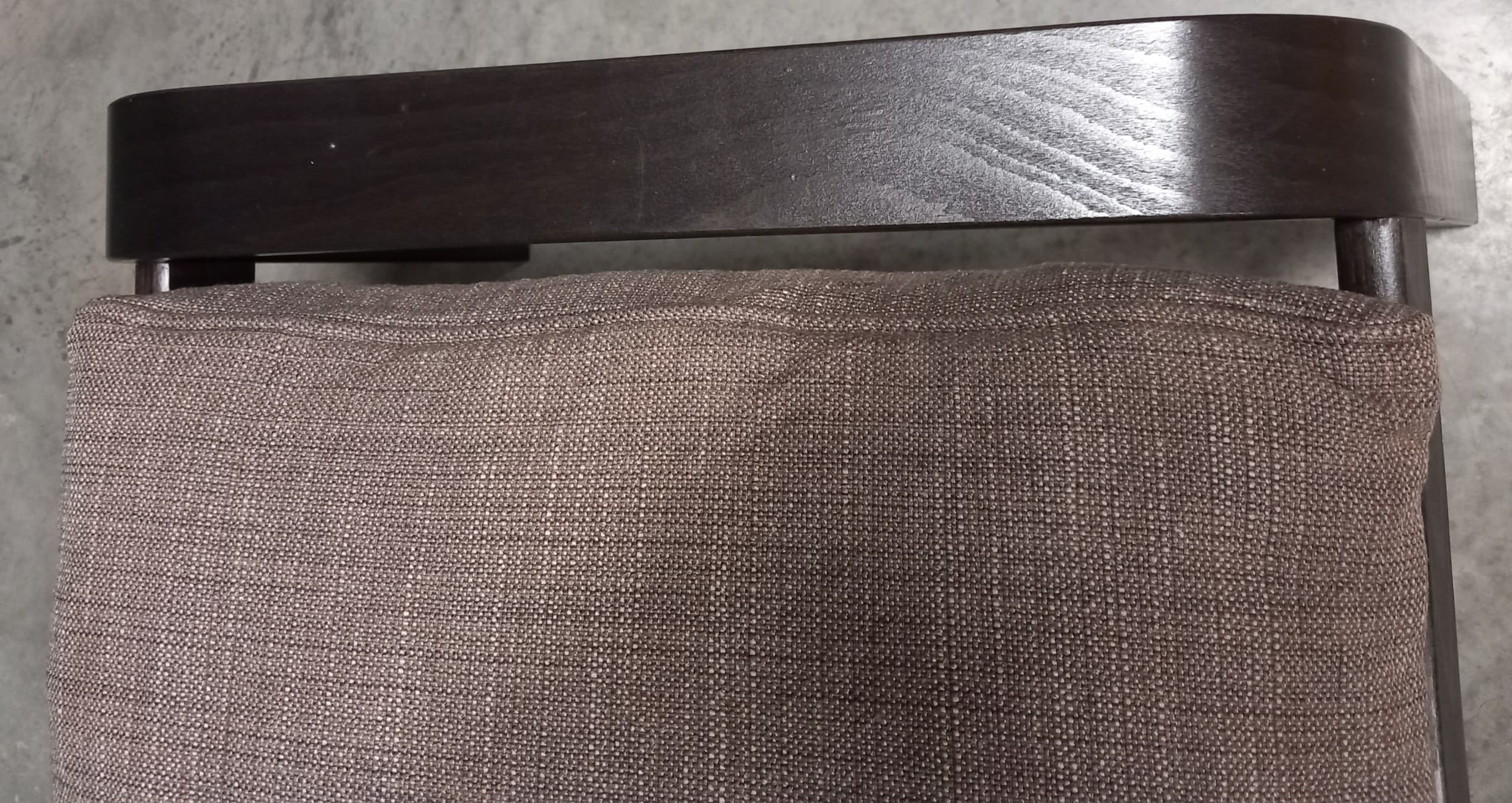 POÄNG footstool, black-brown/Knisa black