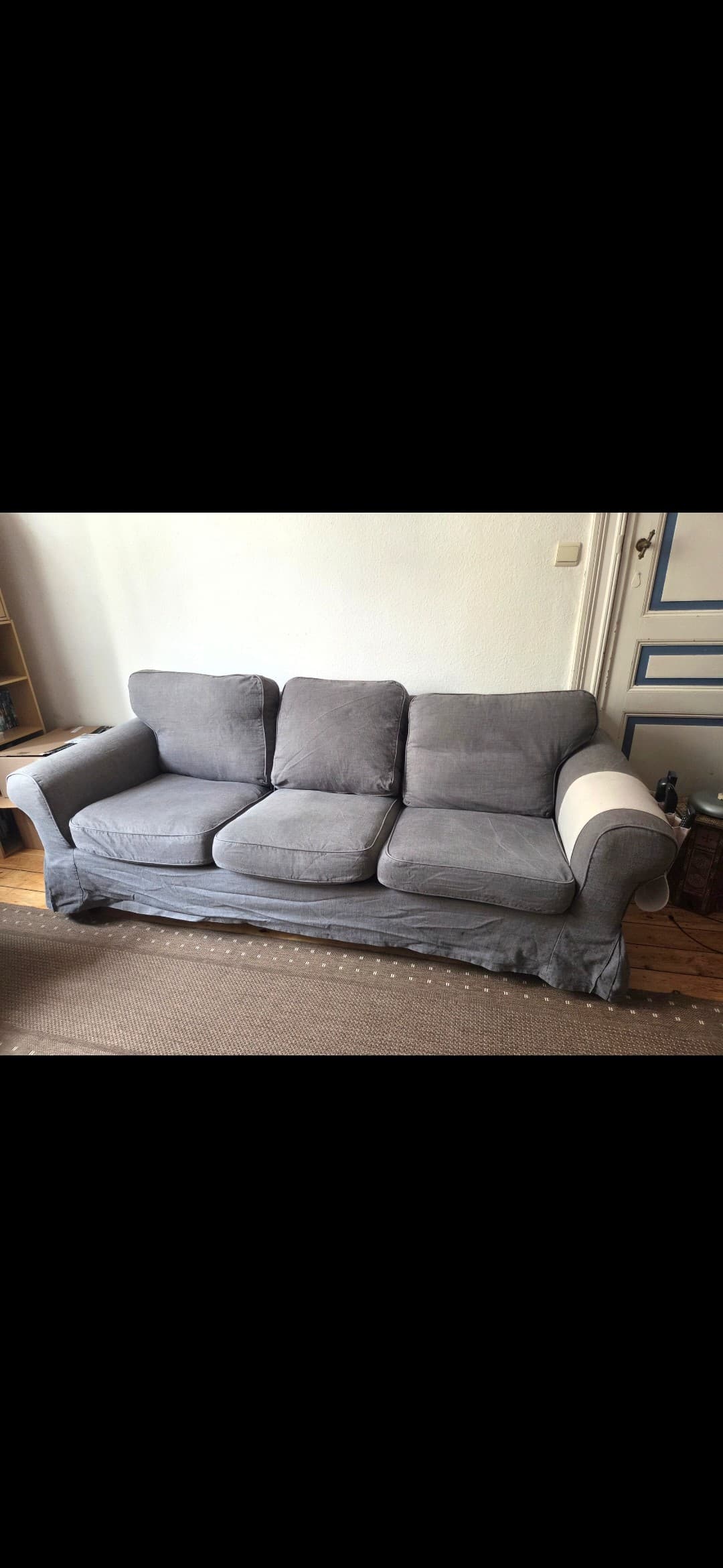 EKTORP 3-seat sofa, Kilanda light beige