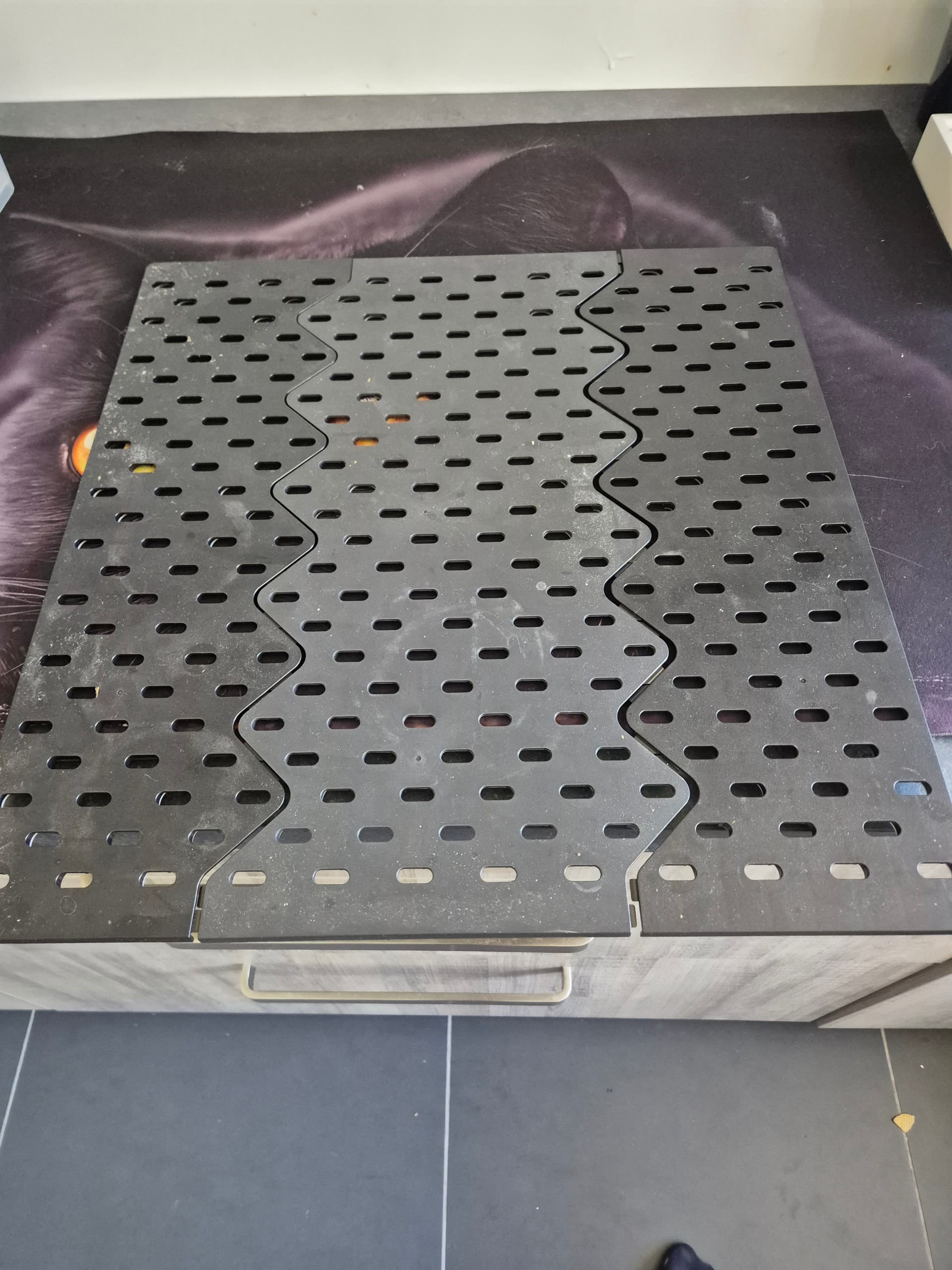UPPDATERA pegboard drawer organiser, anthracite, 60 cm
