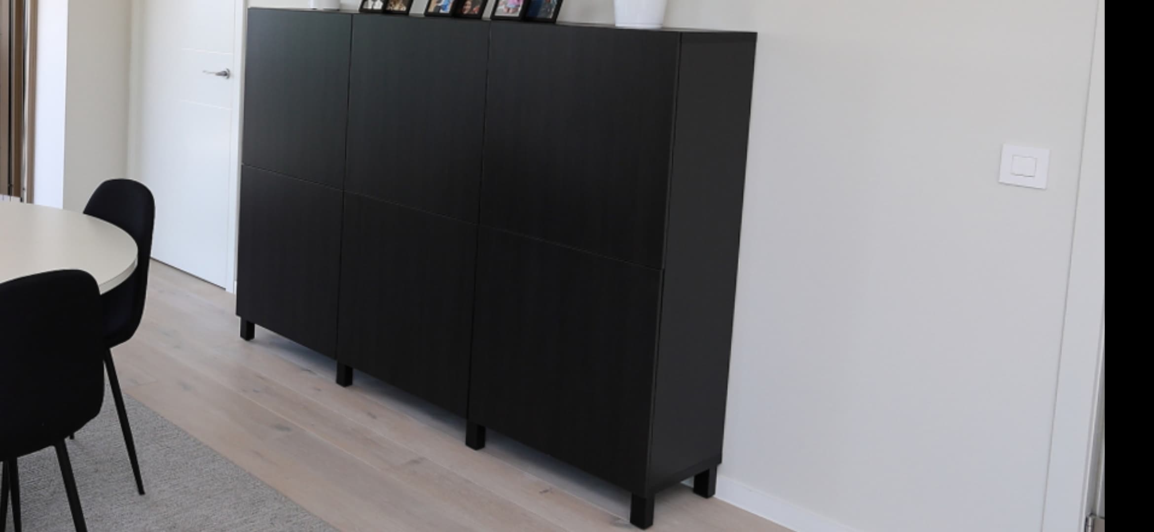 BESTÅ opberger met deuren, zwartbruin/Lappviken zwartbruin, 120x42x193 cm