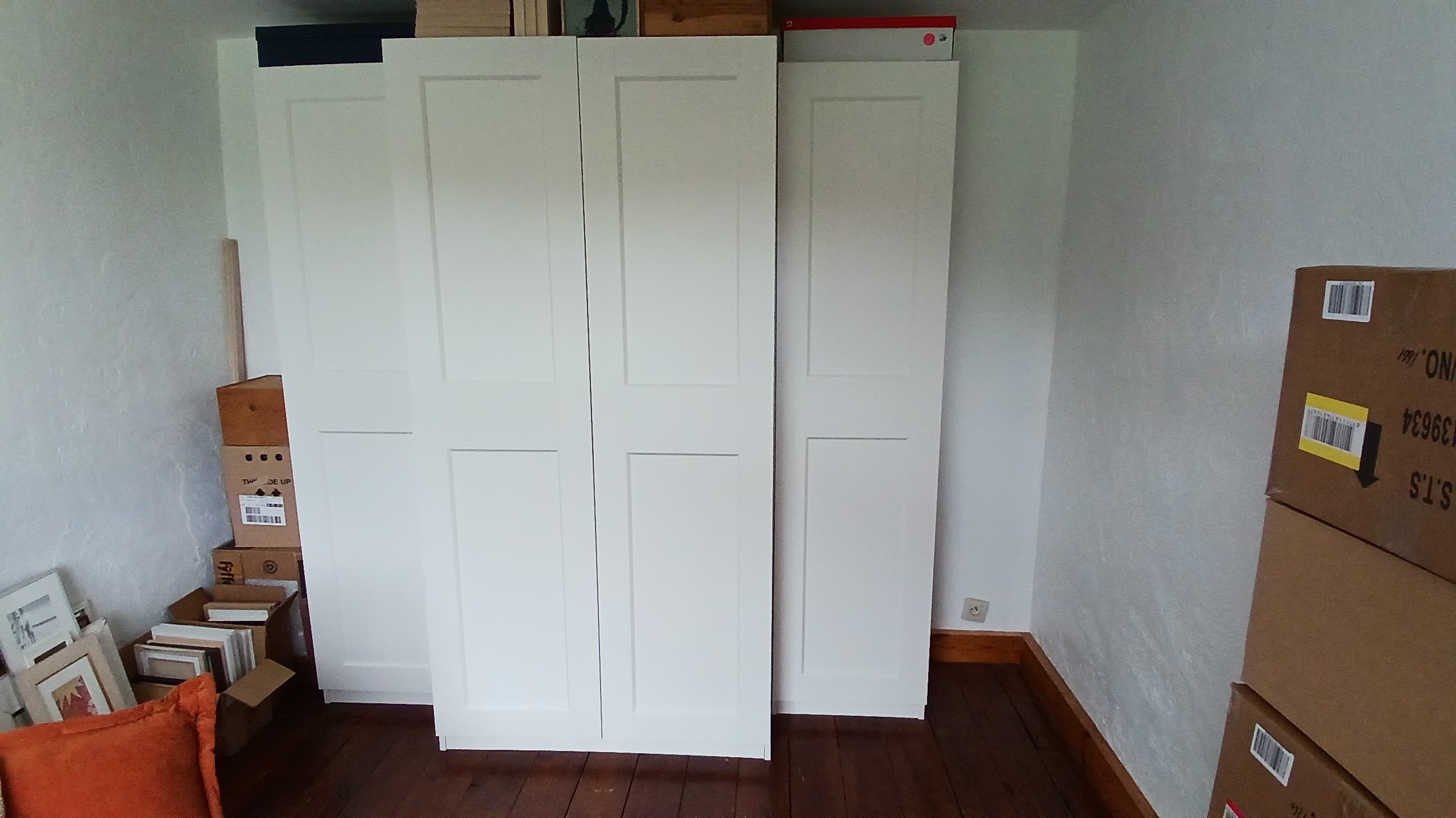 PAX / GRIMO kledingkastcombinatie, wit/wit, 100x60x201 cm