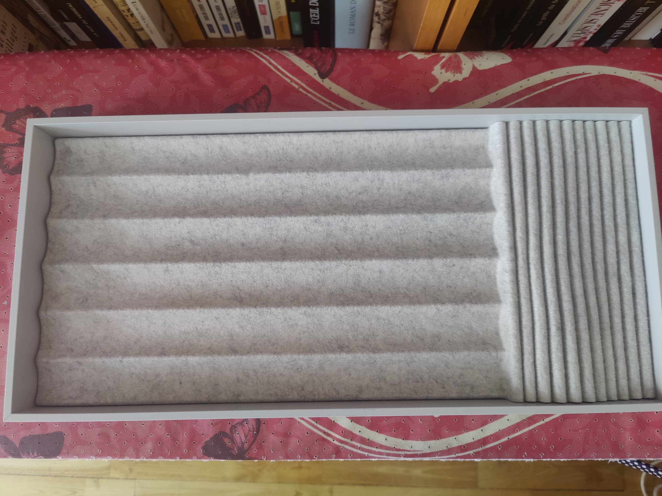 KOMPLEMENT insert for pull-out tray, light grey, 100x58 cm