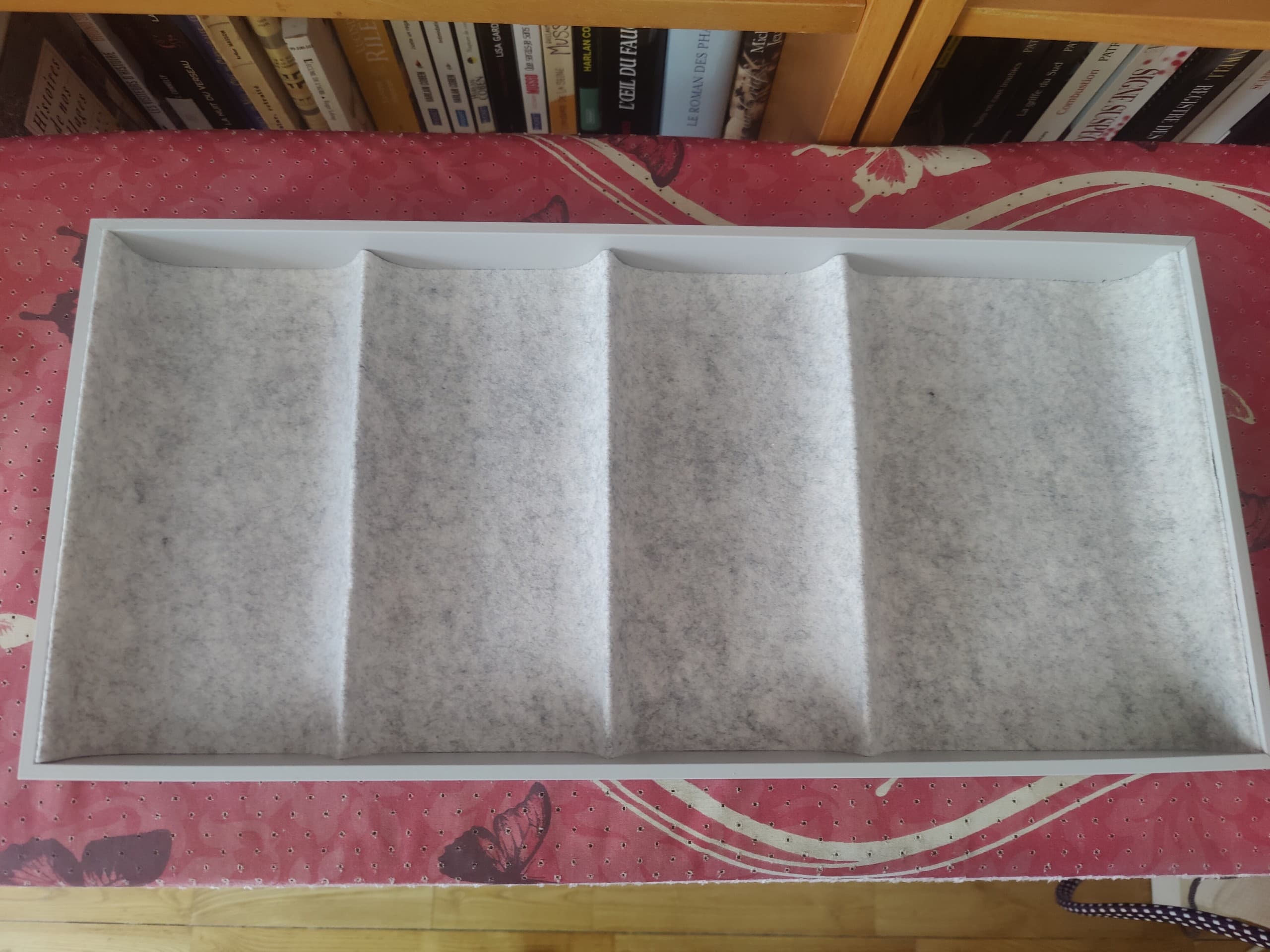 KOMPLEMENT insert for pull-out tray, light grey, 100x58 cm