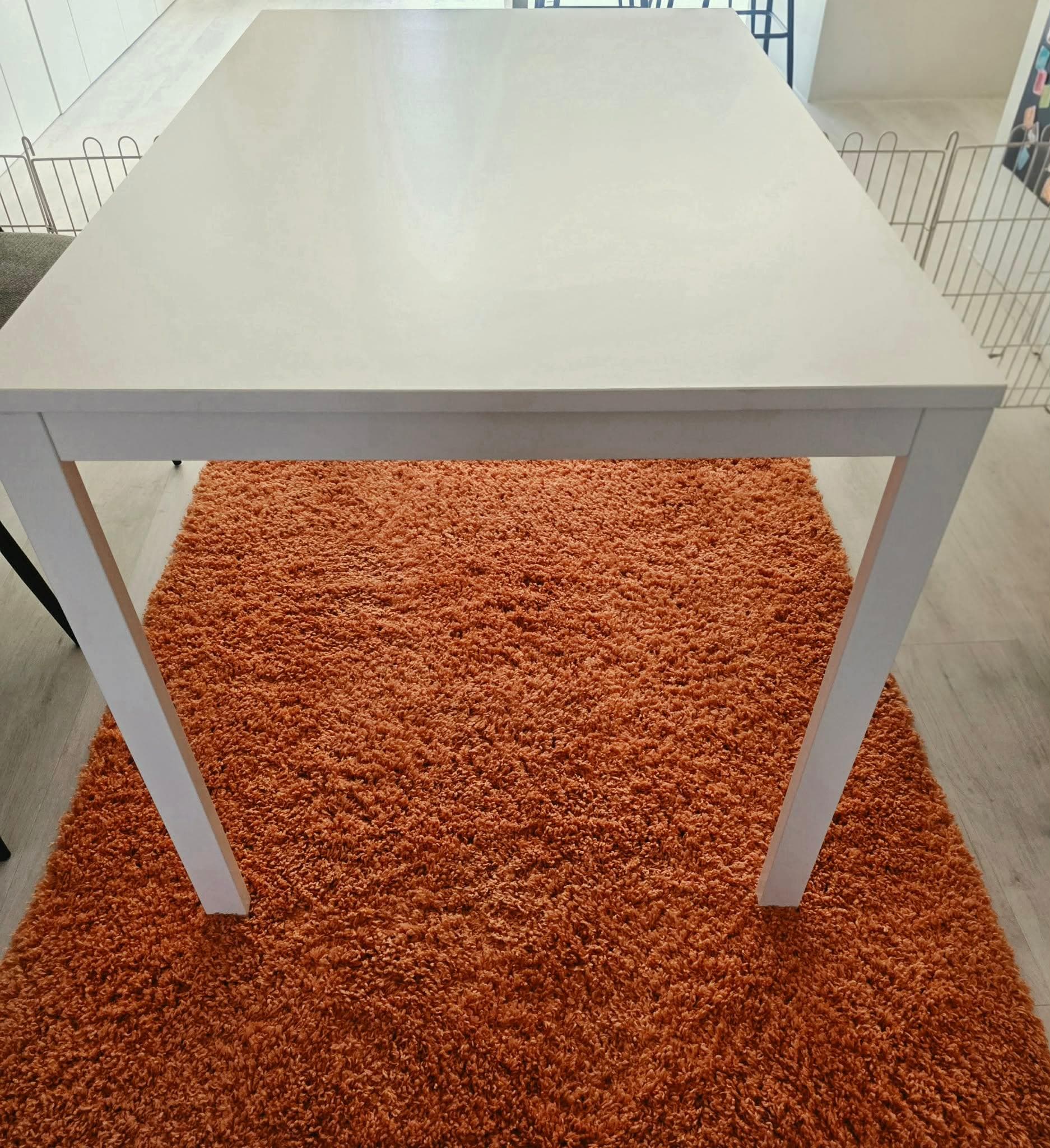 VIHALS extendable table, white, 120/180x74 cm