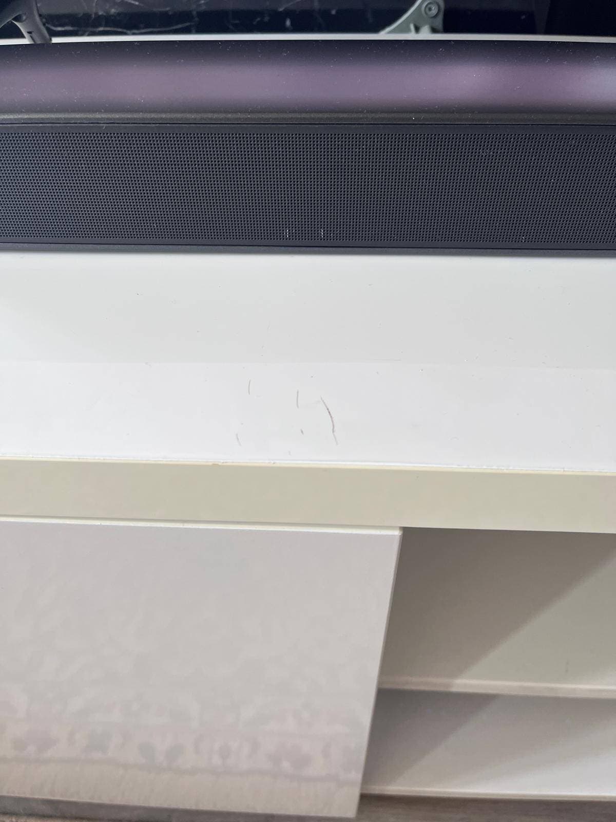 BYÅS TV bench, high-gloss white, 160x42x45 cm