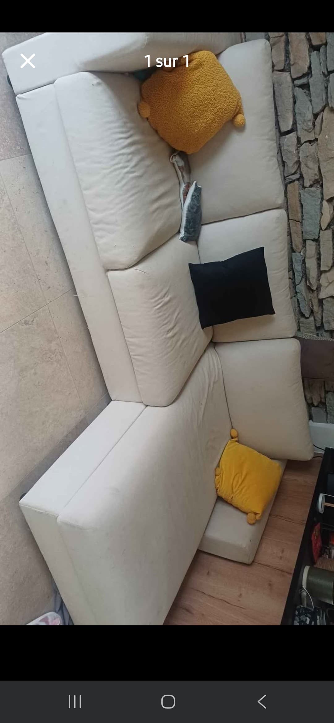 VIMLE 3-seat sofa, with chaise longue/Gunnared beige