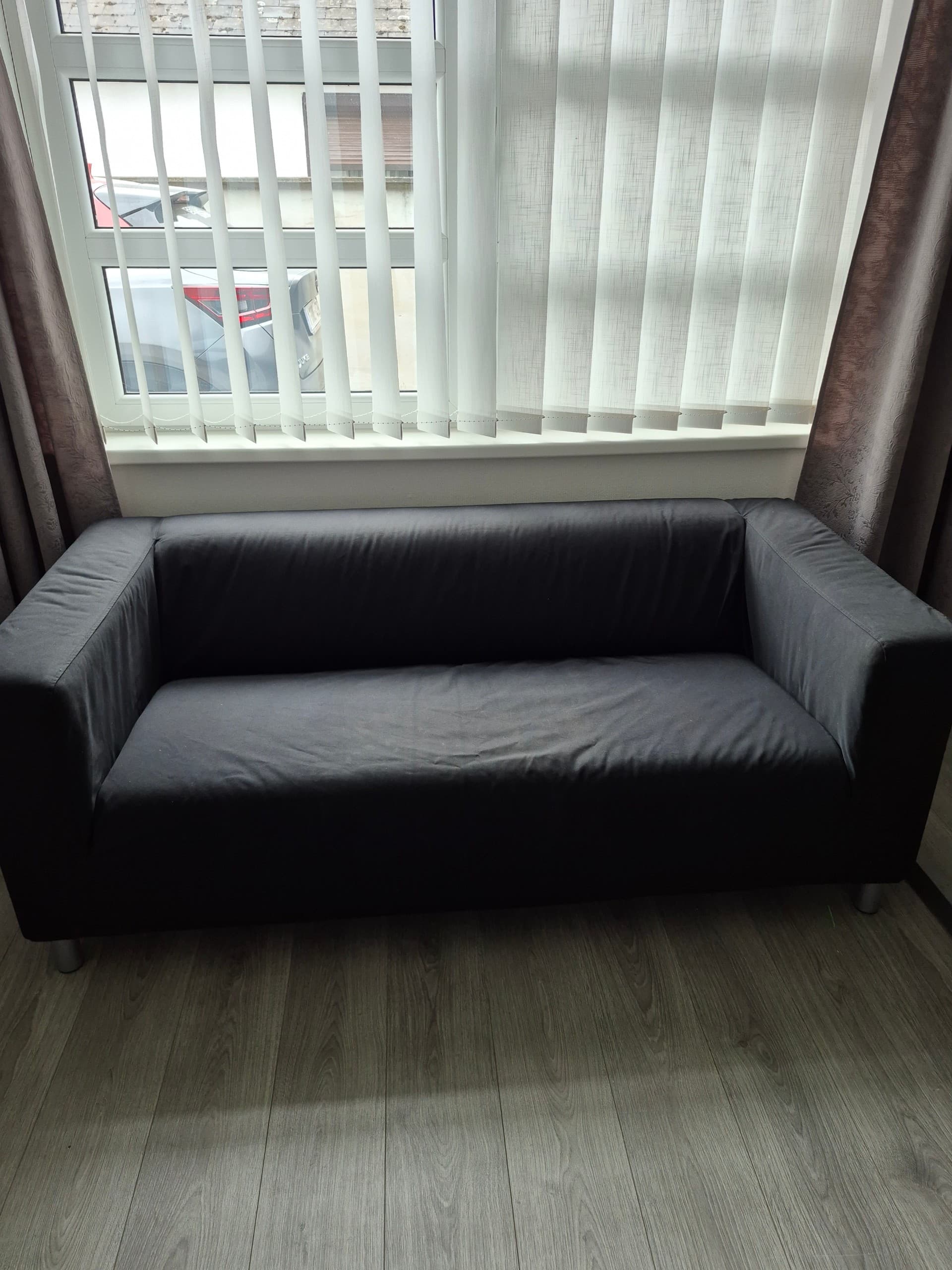 KLIPPAN 2-seat sofa, Bomstad black
