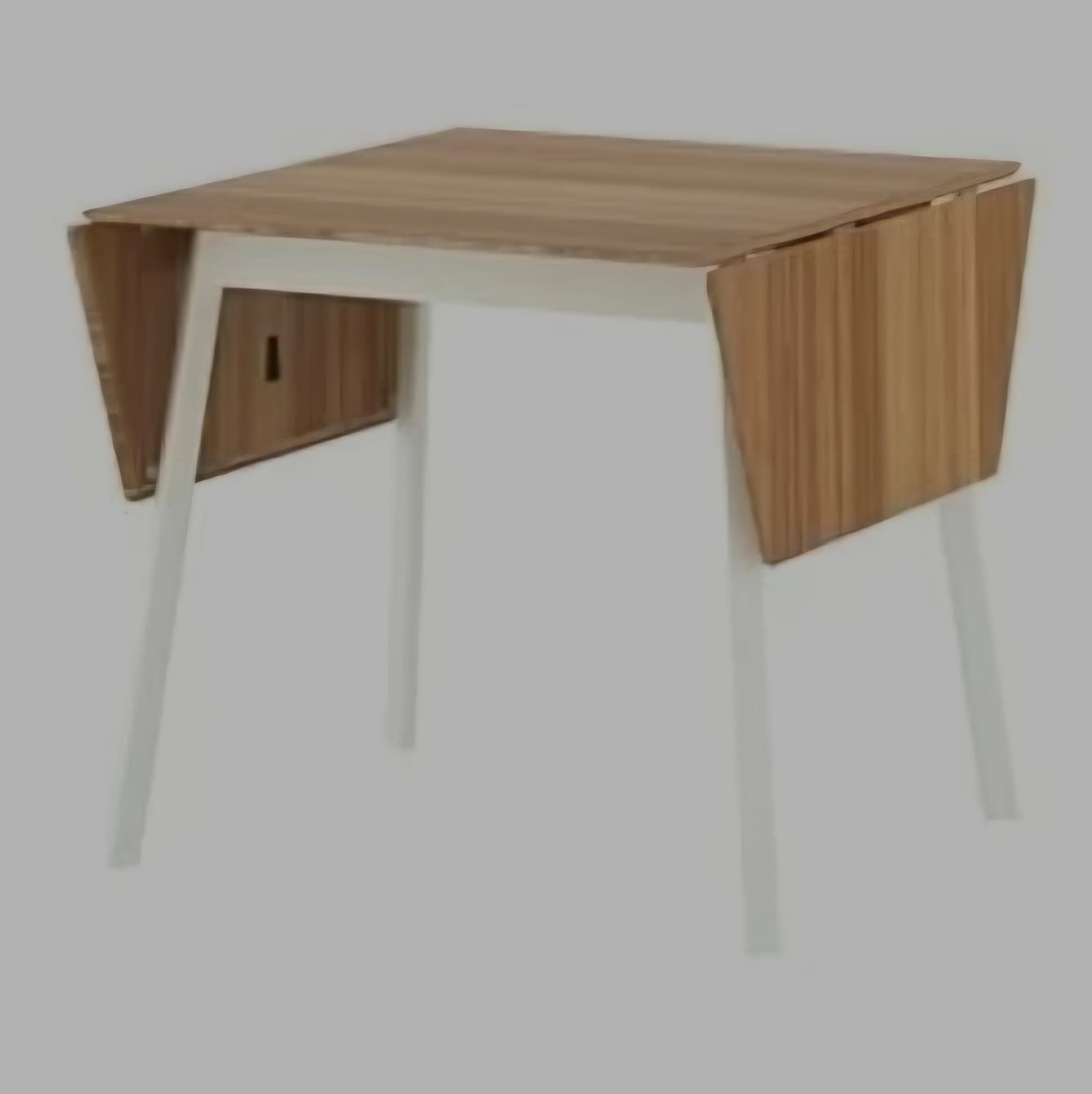 DANDERYD klaptafel, eikenfineer/wit, 74/134x80 cm