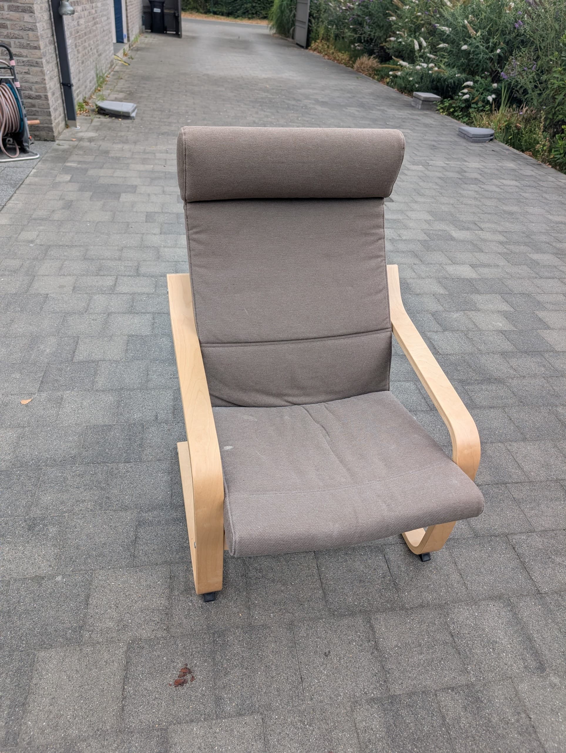 POÄNG fauteuil, berkenfineer/Kelinge beige