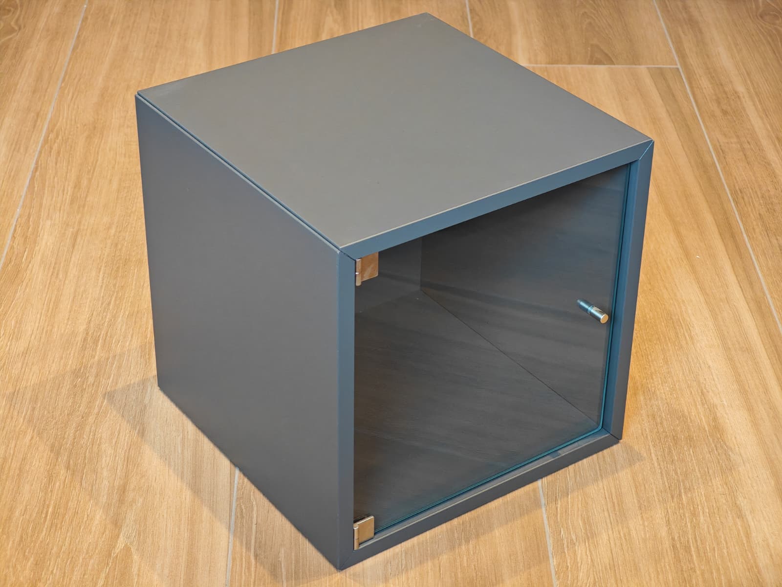 EKET GRIS FONCE bovenkast met vitrinedeur, donkergrijs, 35x35x35 cm
