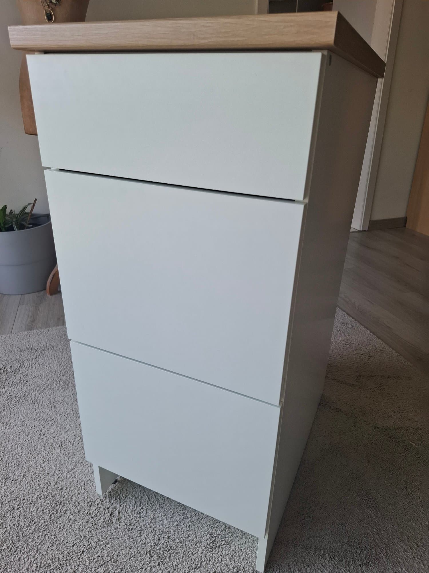 KNOXHULT onderkast met lades, wit frame, 40 cm