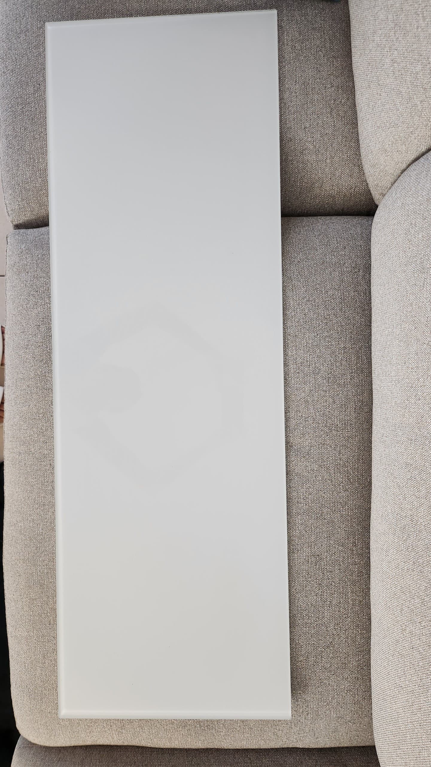 BESTÅ bovenblad, glas/wit, 120x40 cm