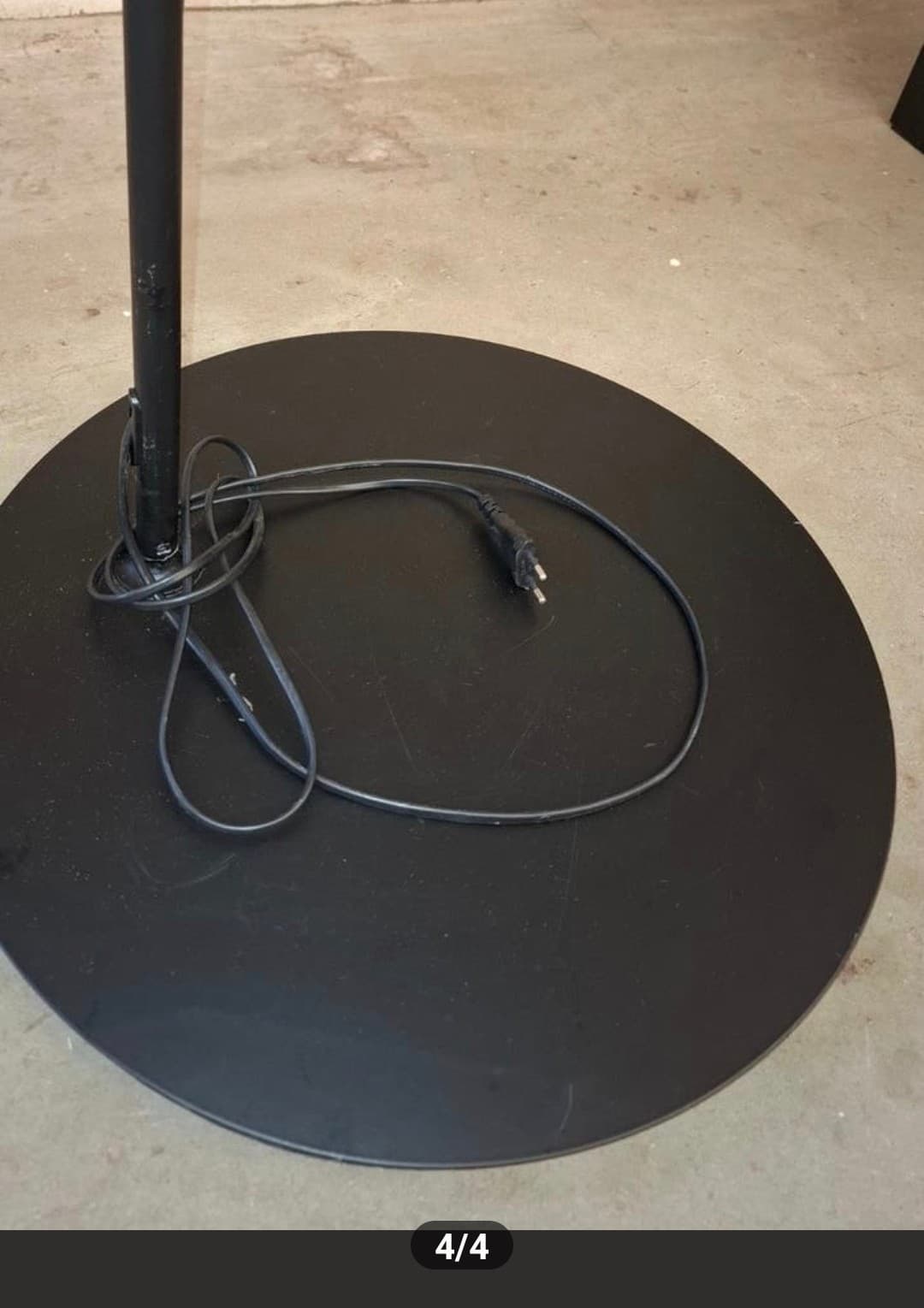 SKAFTET floor lamp base, arched, black