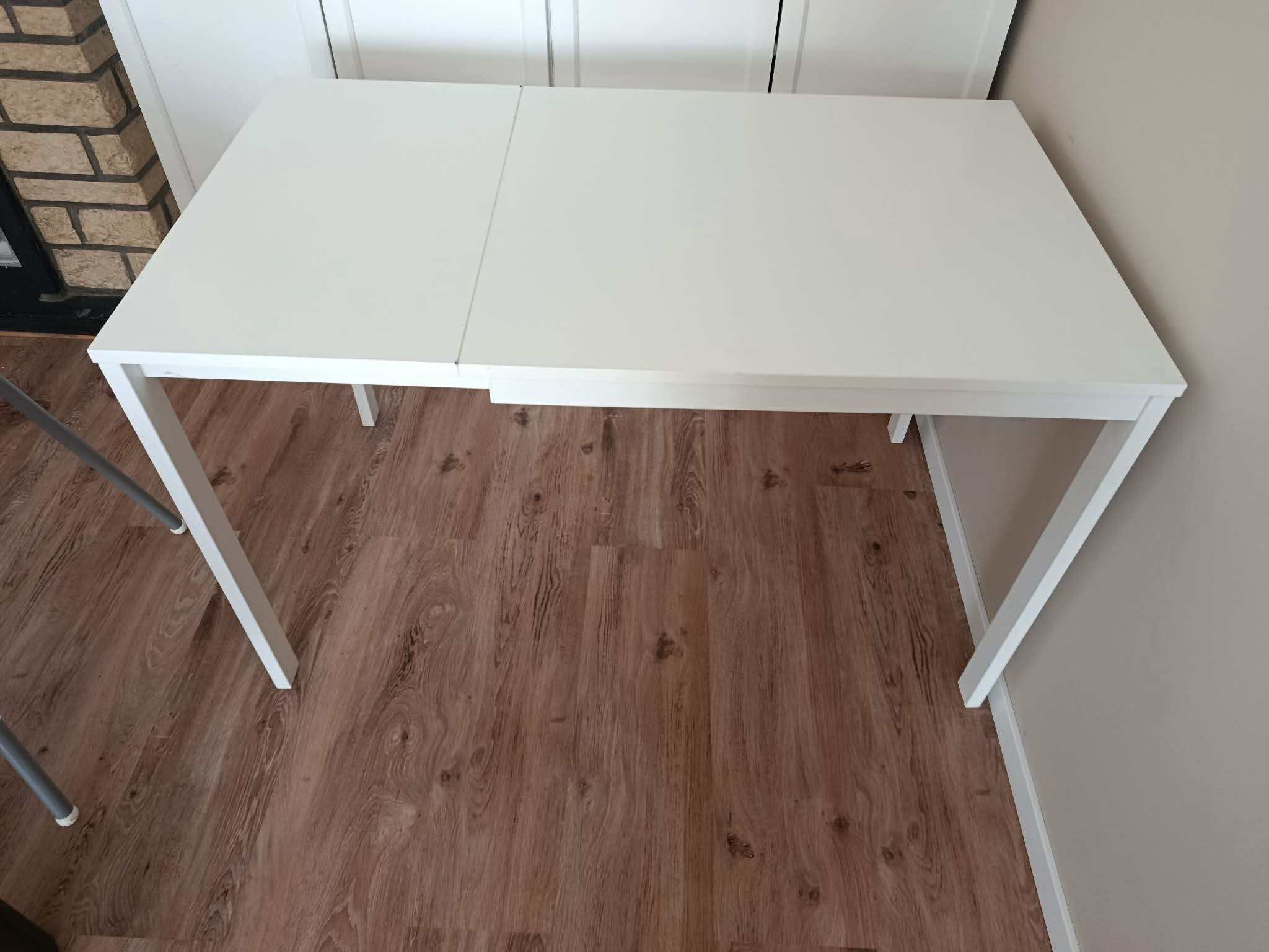 VIHALS extendable table, white, 84/120x74 cm