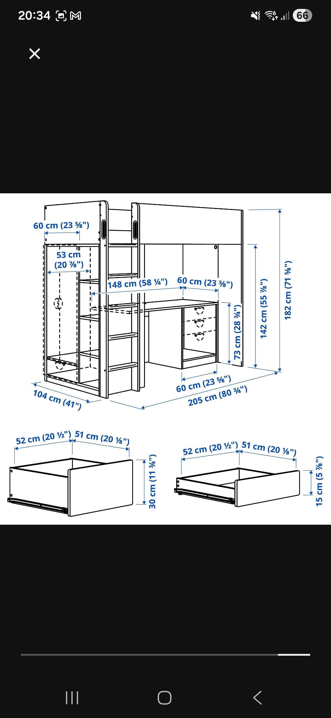 SMÅSTAD loft bed, white white/with desk with 4 drawers, 90x200 cm