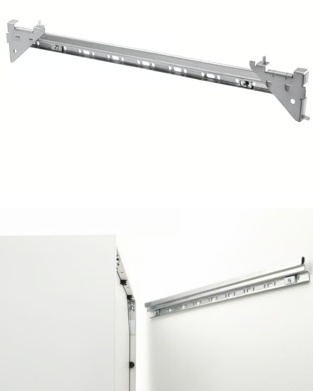 BESTÅ wandrail, zilverkleur, 60 cm