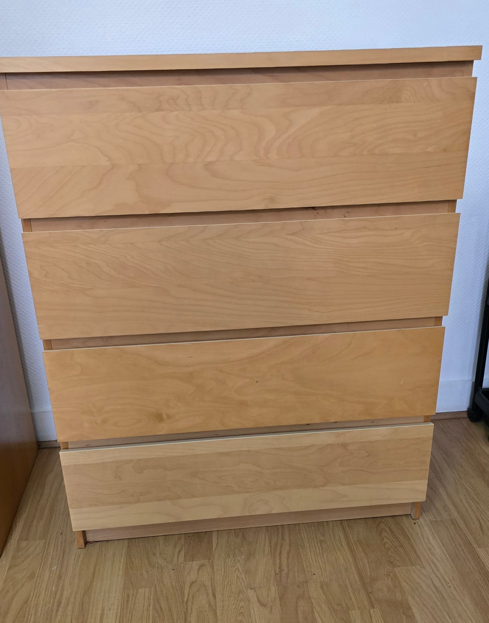 MALM commode 4 tiroirs, brillant blanc, 80x100 cm