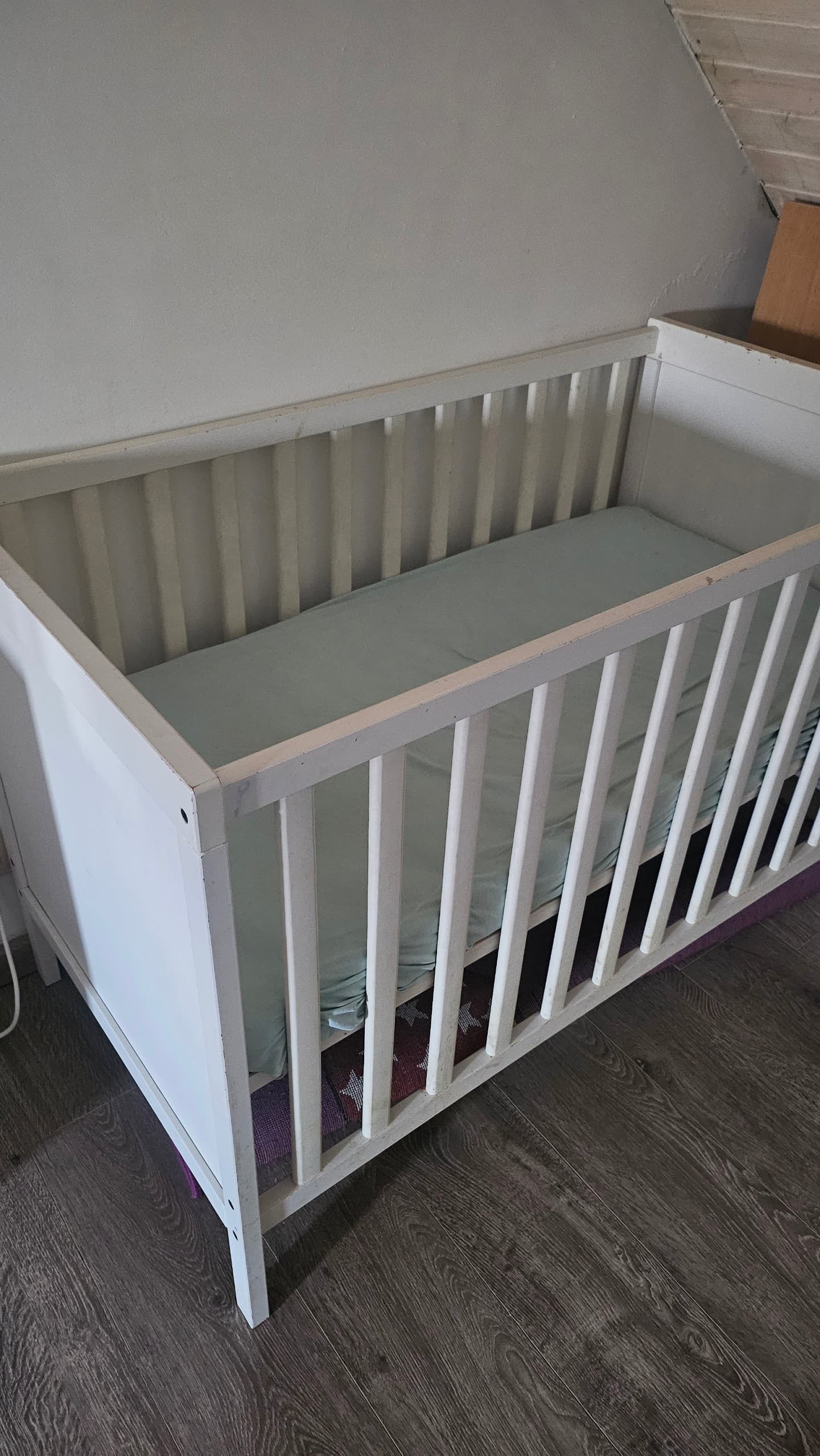 SUNDVIK Lit bébé, blanc, 60x120 cm
