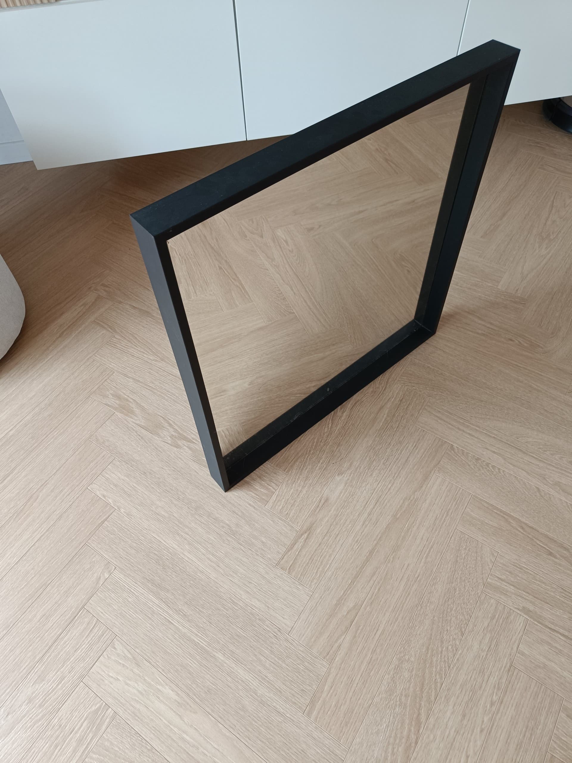 NISSEDAL SPIEGEL Spiegel, zwart, 65x65 cm