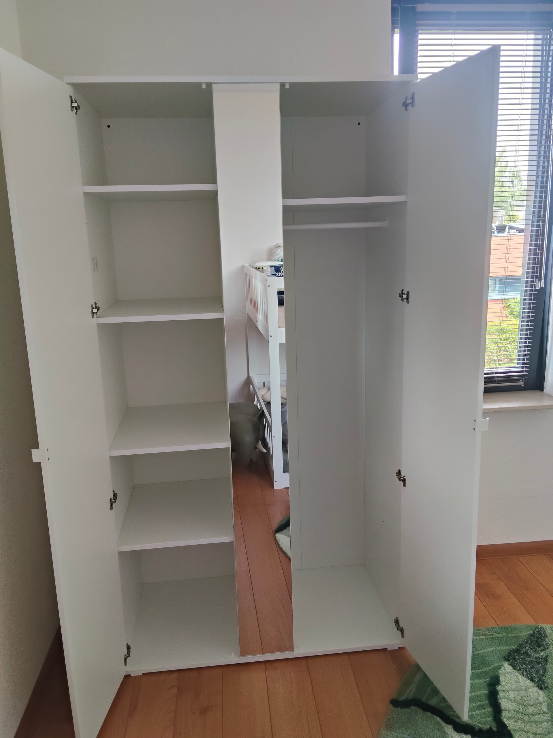 VIHALS kledingkast met 2 deuren, wit, 105x57x200 cm