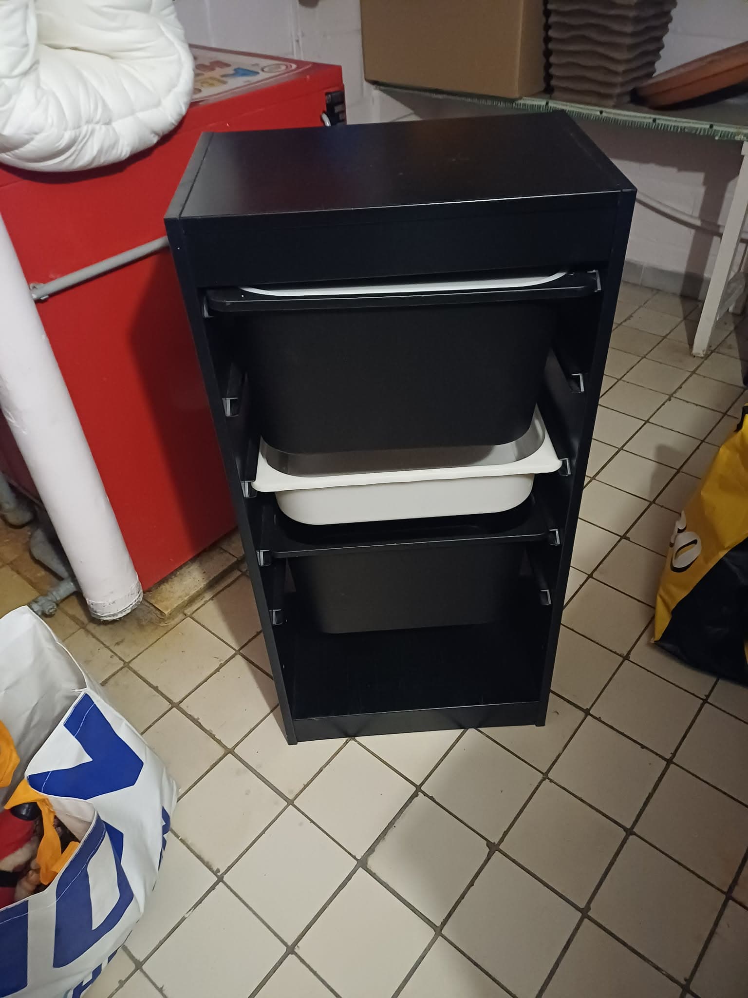TROFAST opbergcombinatie met bakken, wit/wit, 34x44x56 cm