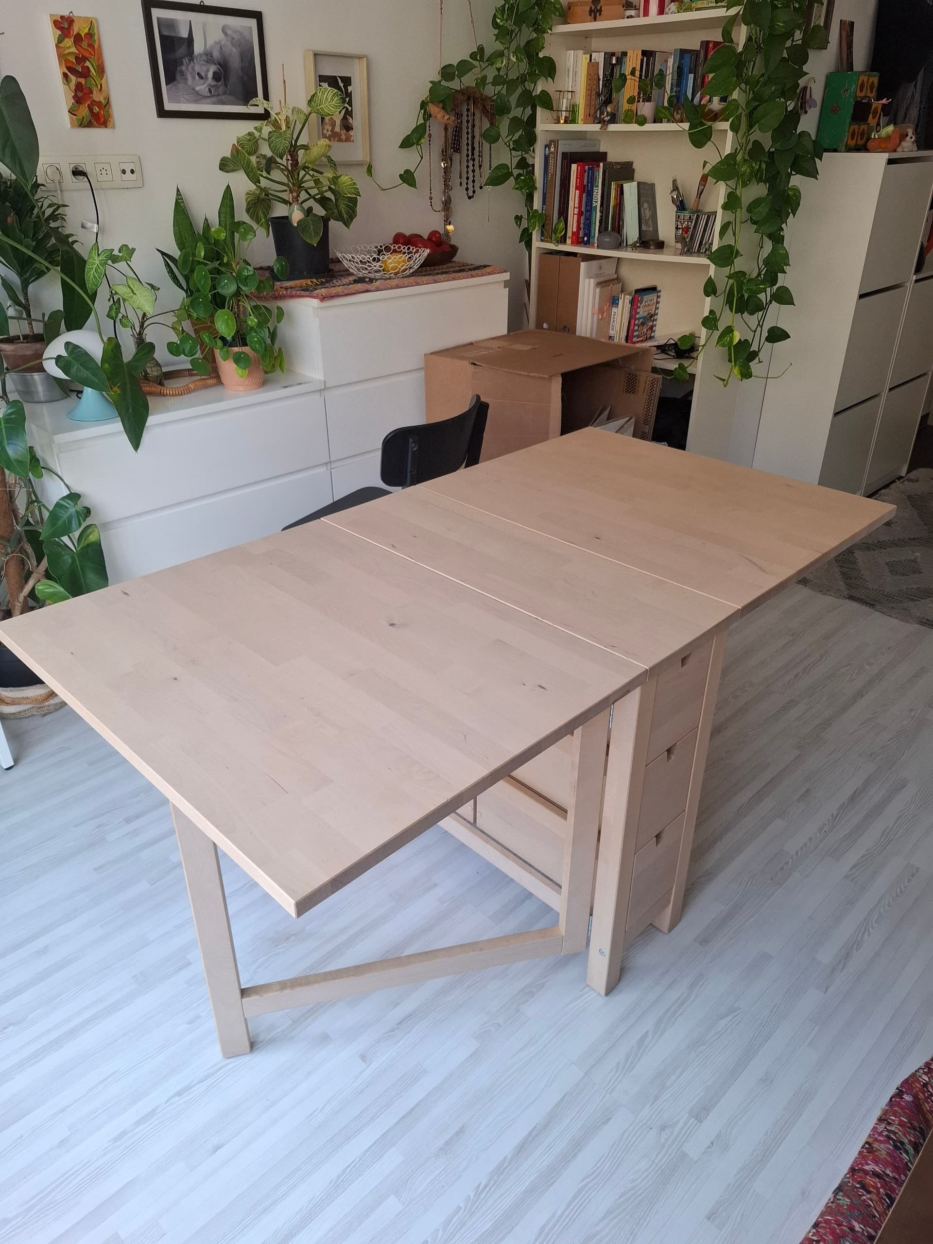 NORDEN klaptafel, berken, 26/89/152x80 cm