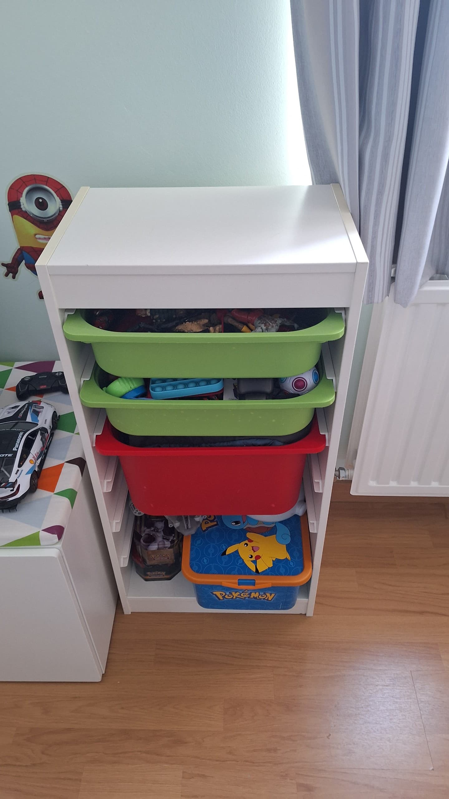 TROFAST storage combination with boxes, white/white, 46x30x94 cm