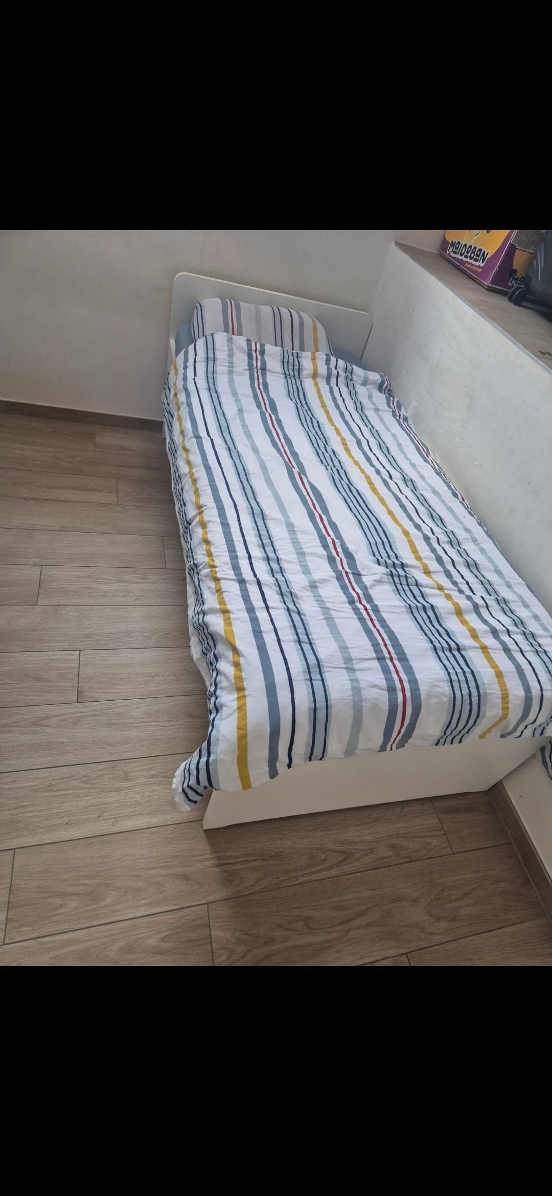 VIHALS bedframe, wit/Luröy, 90x200 cm