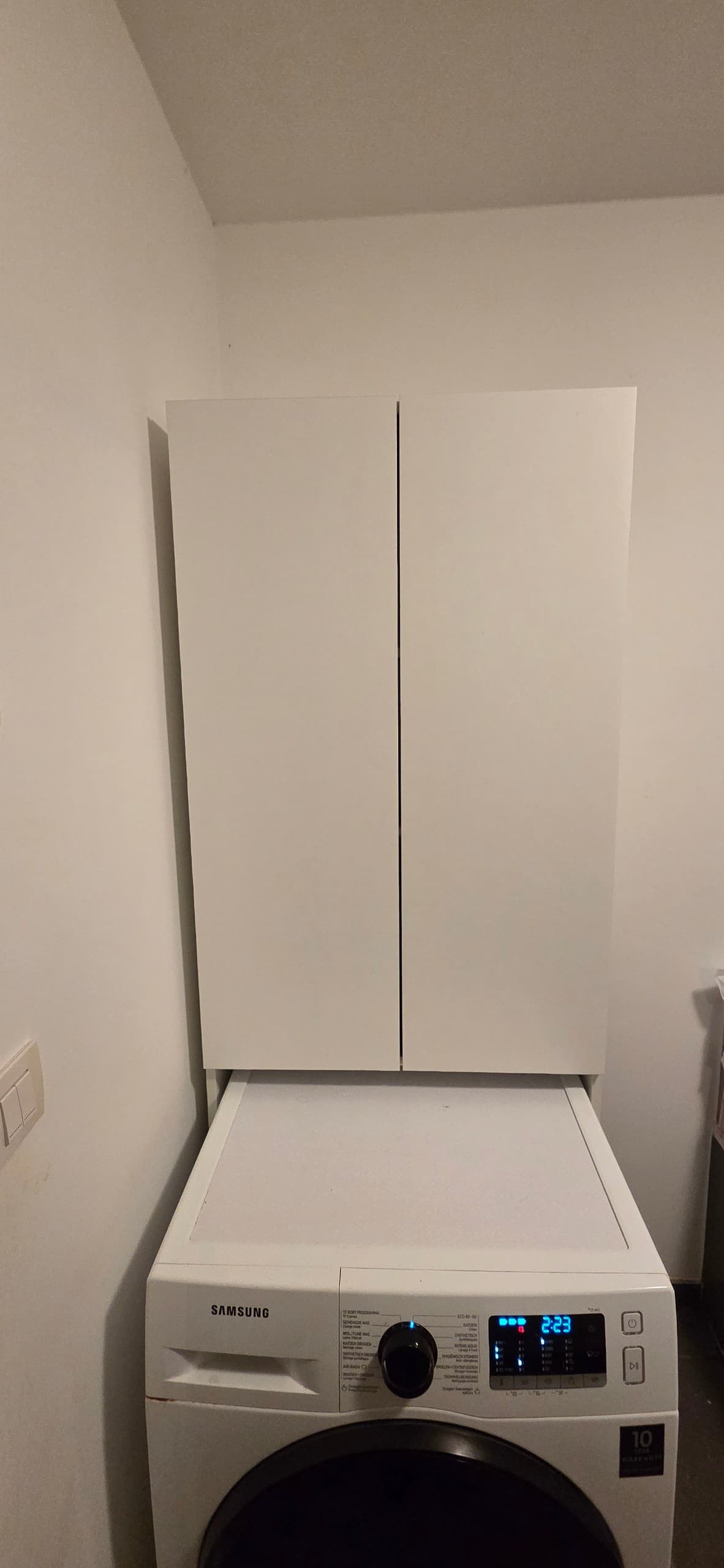 NYSJÖN WASRUIMTE kast voor wasmachine, wit, 65x190 cm