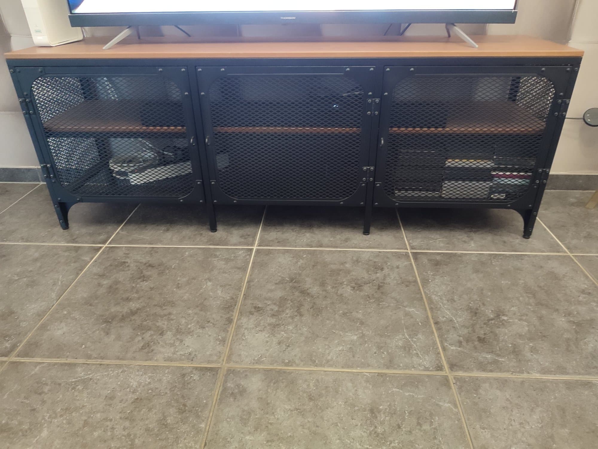 FJÄLLBO Banc TV, noir, 150x36x54 cm