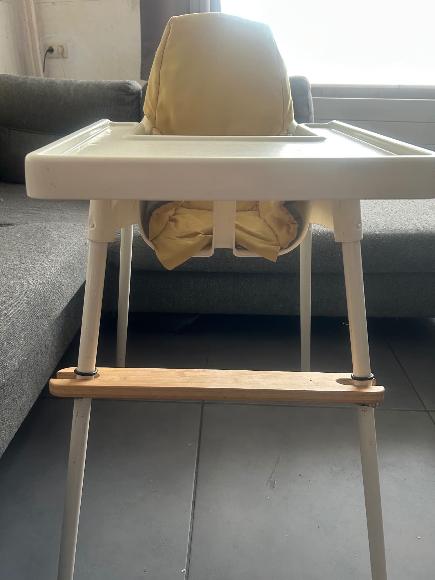 ANTILOP highchair with tray, white/white