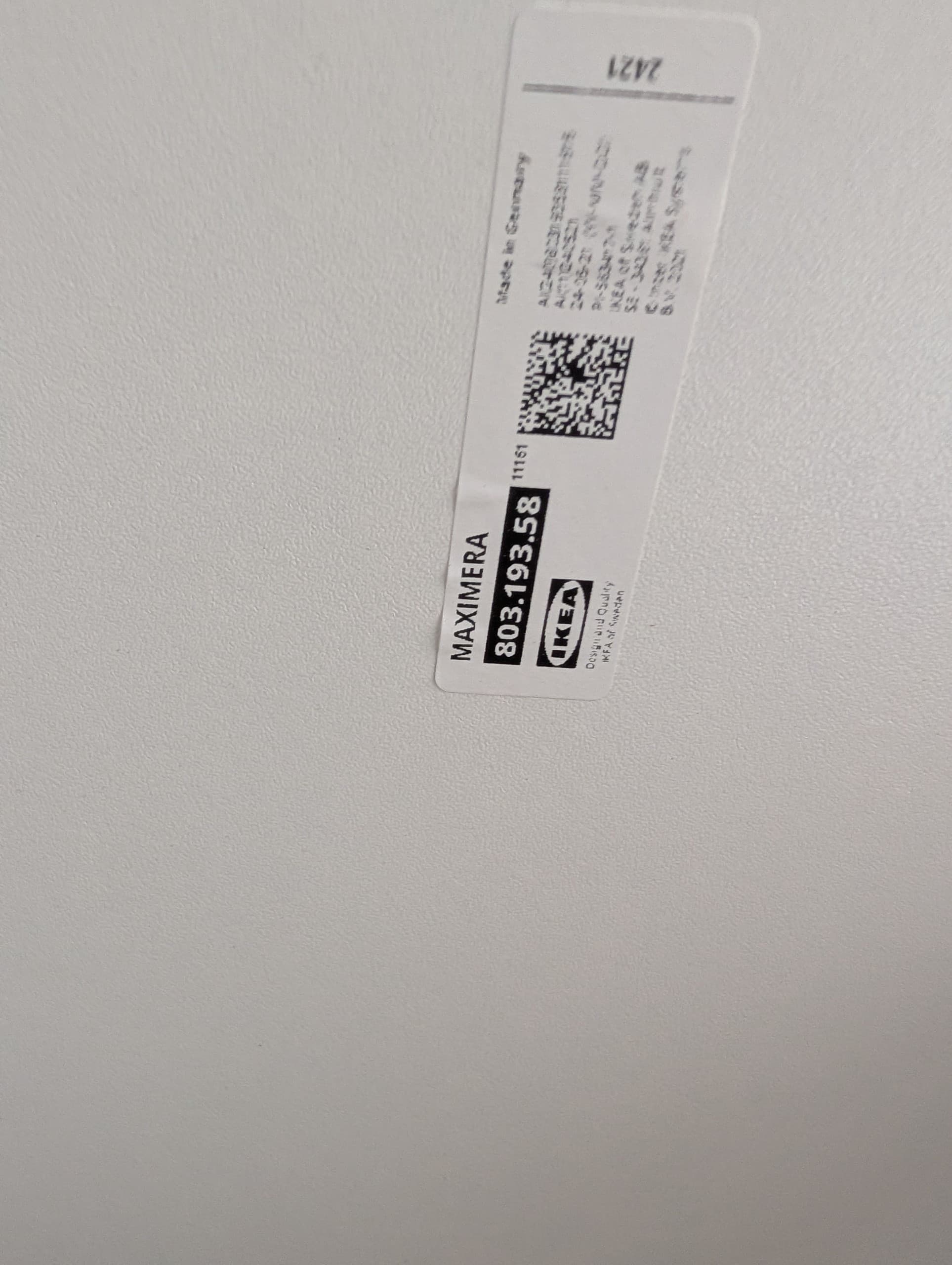 MAXIMERA 803.193.58 Lade, middel, wit, 80x60 cm