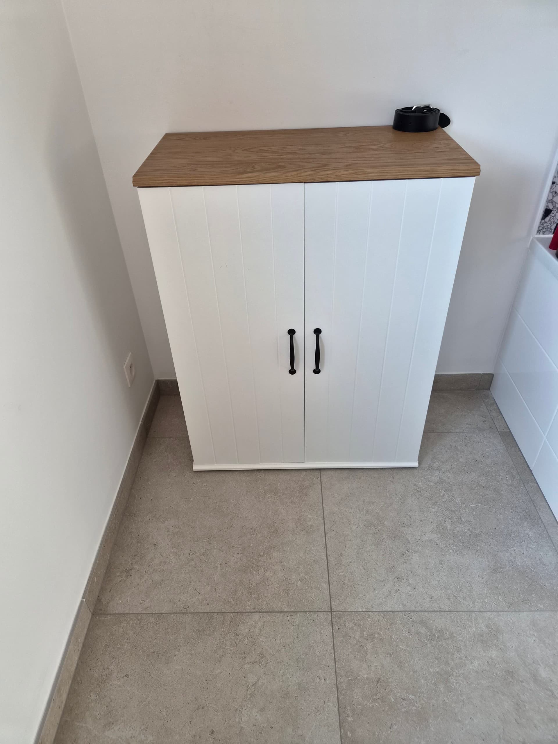 SKRUVBY kast met deuren, wit, 70x90 cm