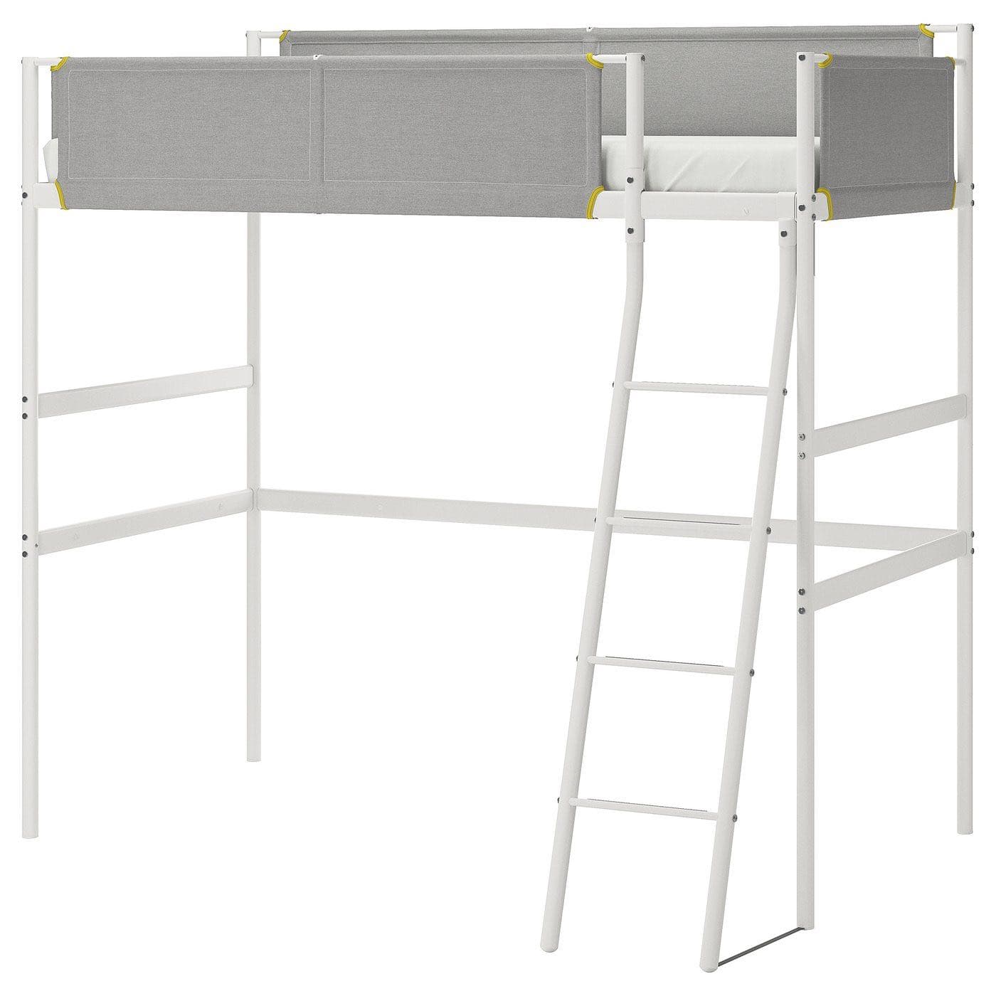 VITVAL frame hoogslaper, wit/lichtgrijs, 90x200 cm