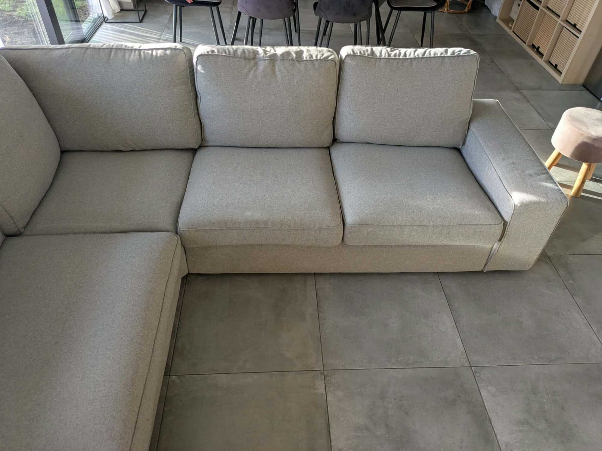KIVIK 5 ZIT corner sofa, 5-seat, Tibbleby beige/grey