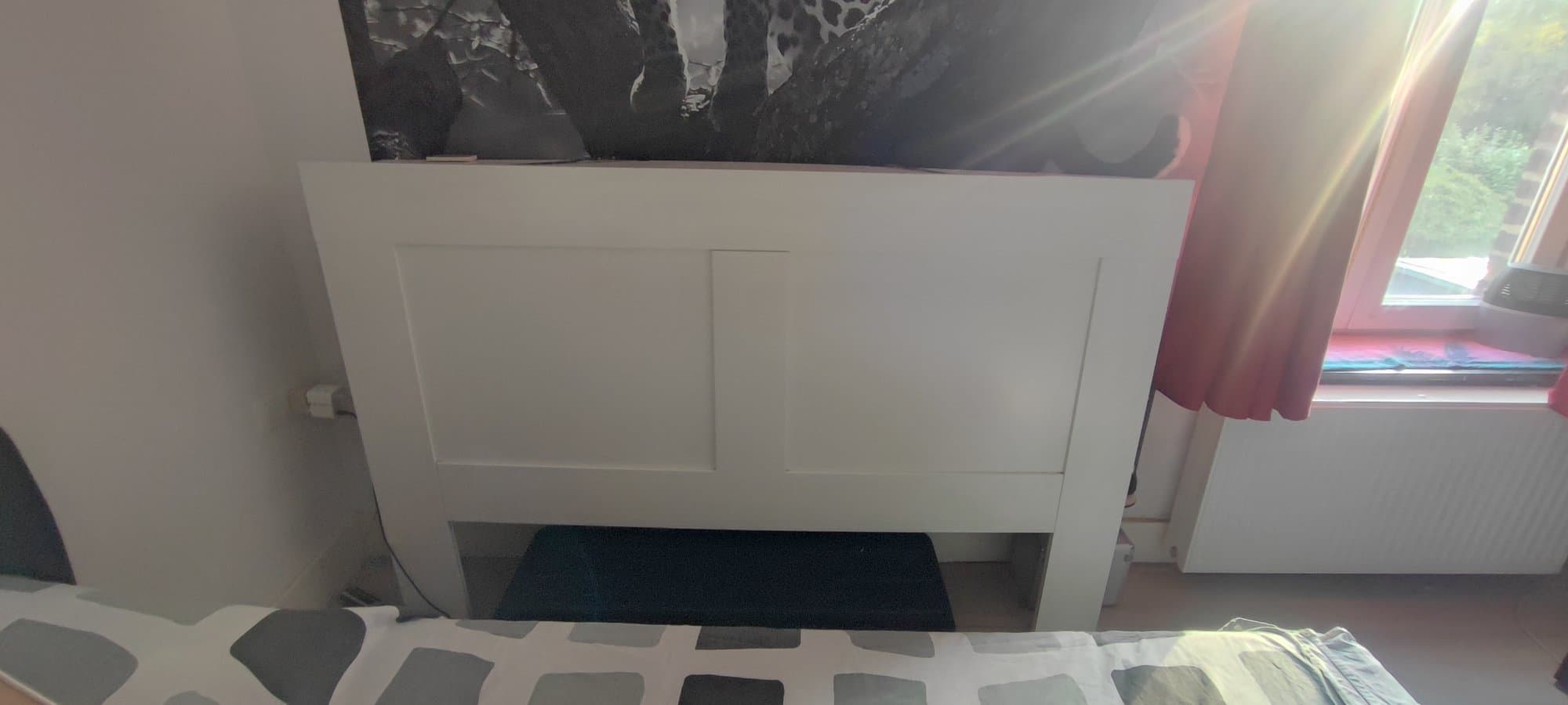 BRIMNES Hoofdeinde met bergruimte, wit, 160 cm