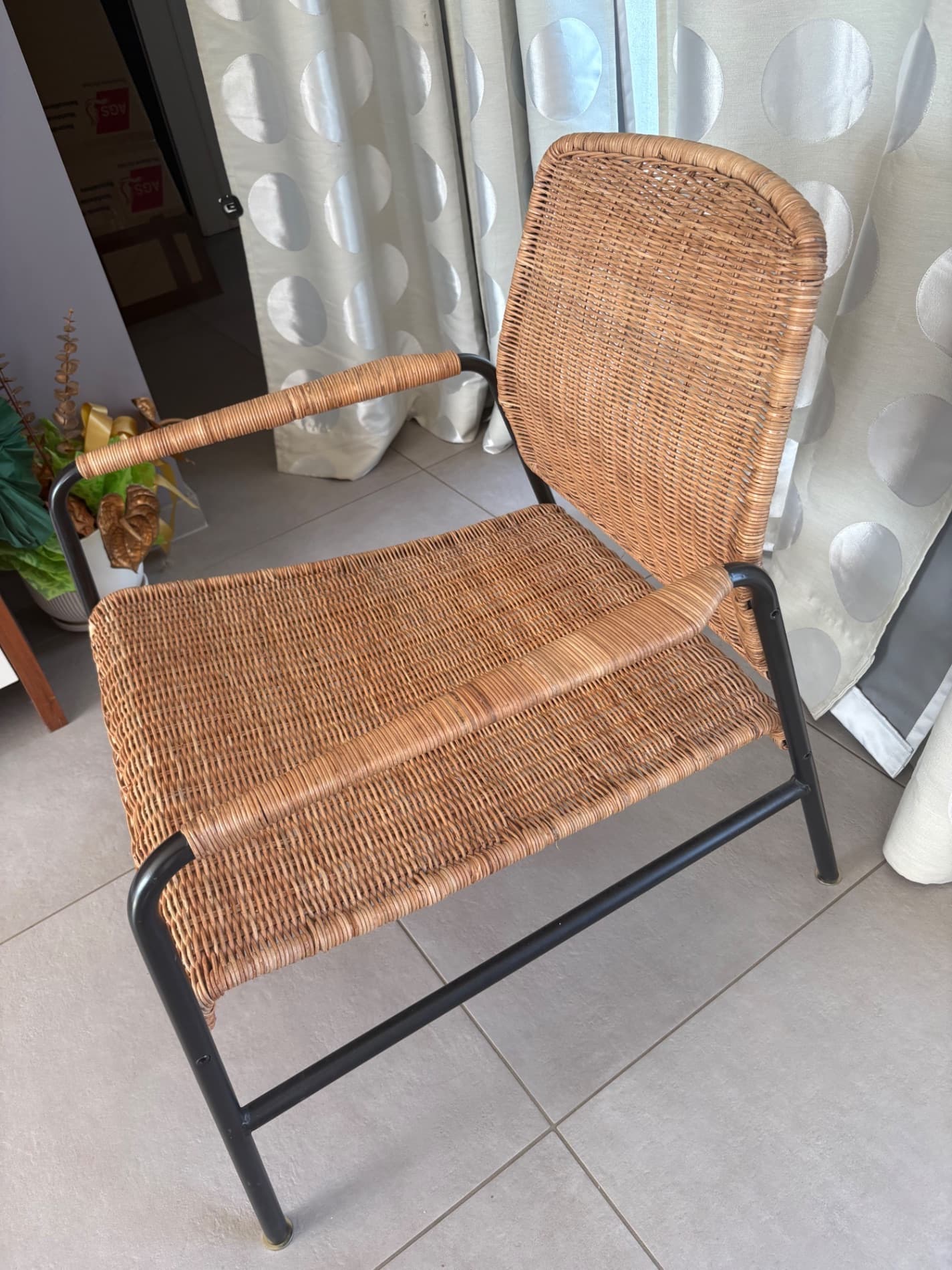 ULRIKSBERG armchair, rattan/anthracite